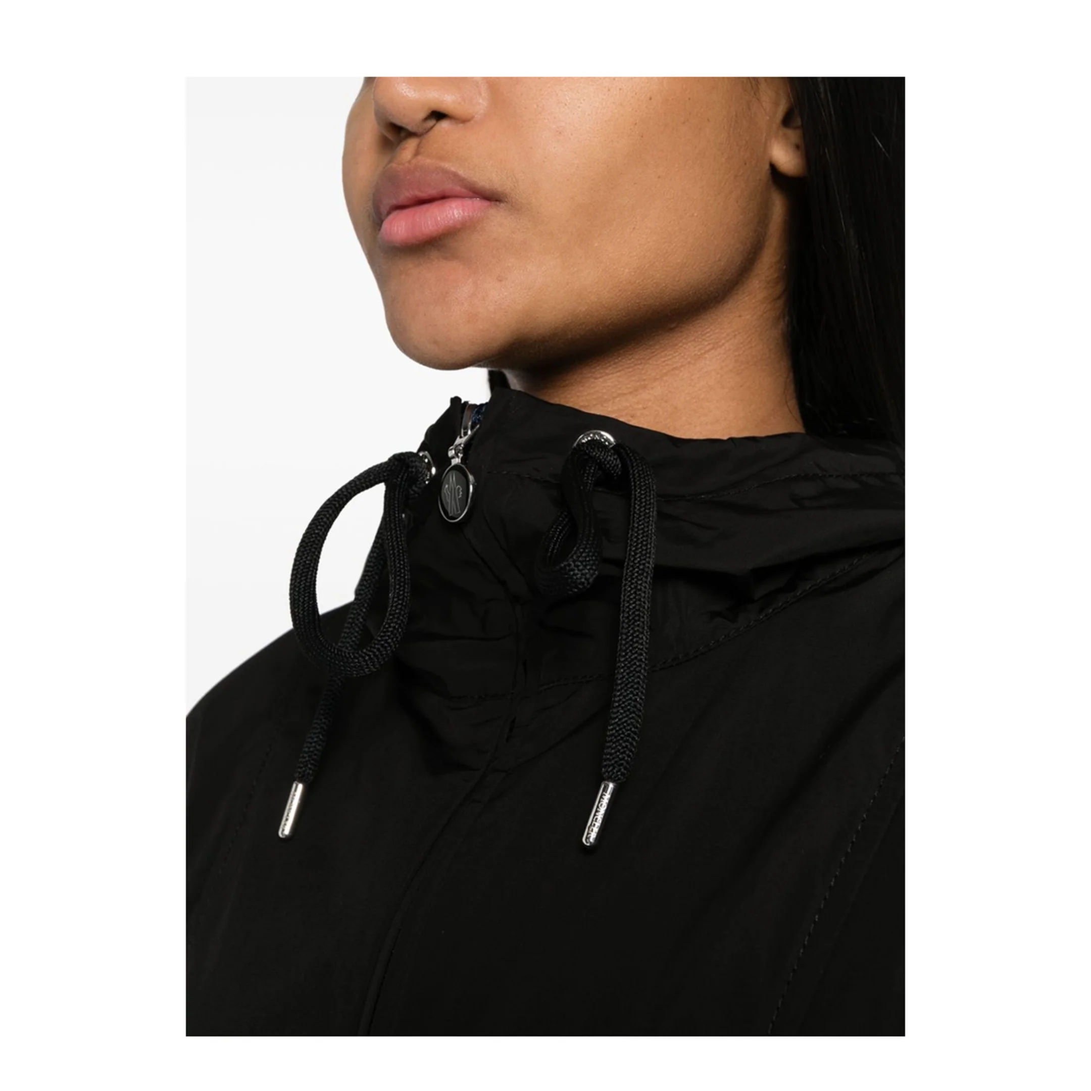 Laerte Cotton Blend Long Jacket Black - Image 3