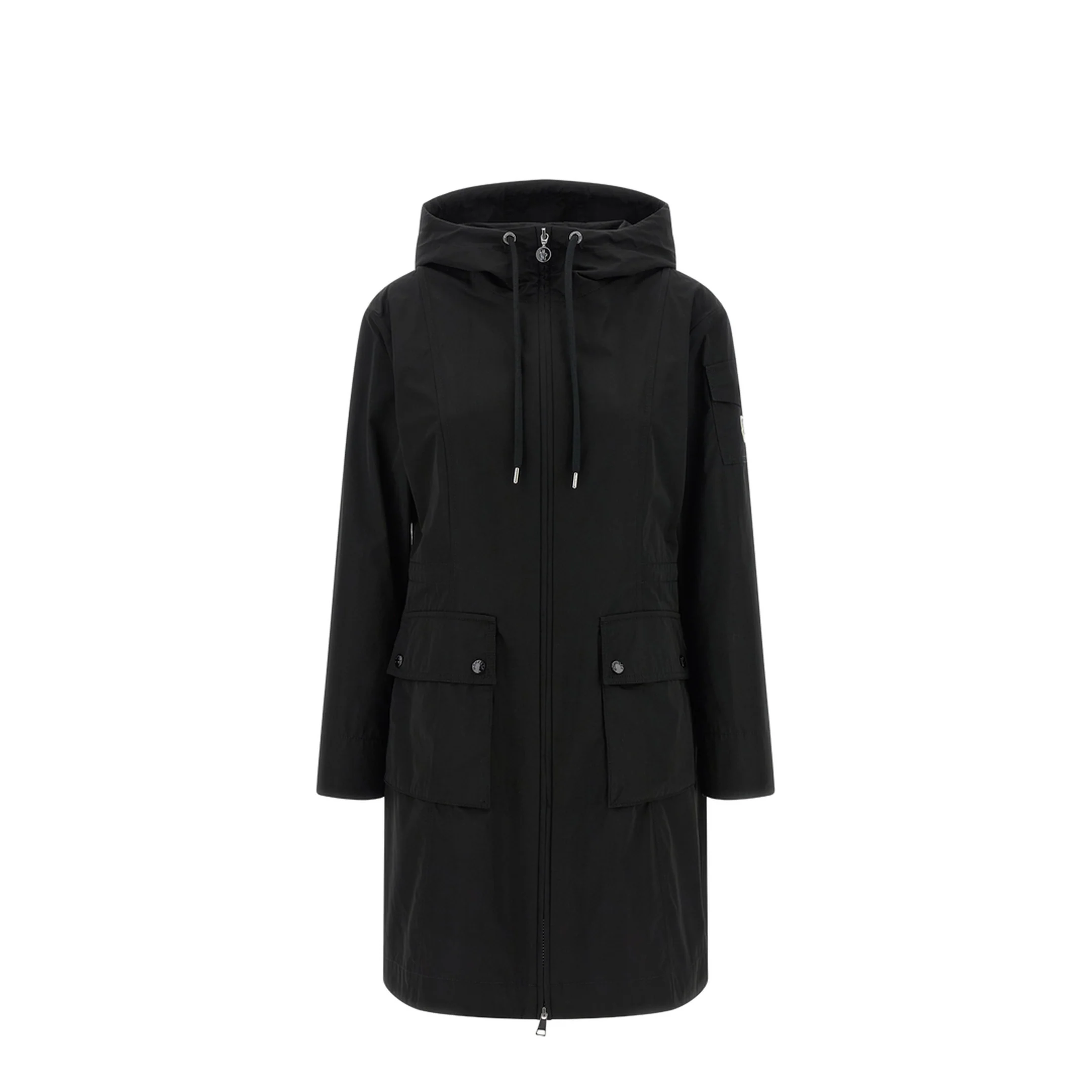 Laerte Cotton Blend Long Jacket Black - Image 4