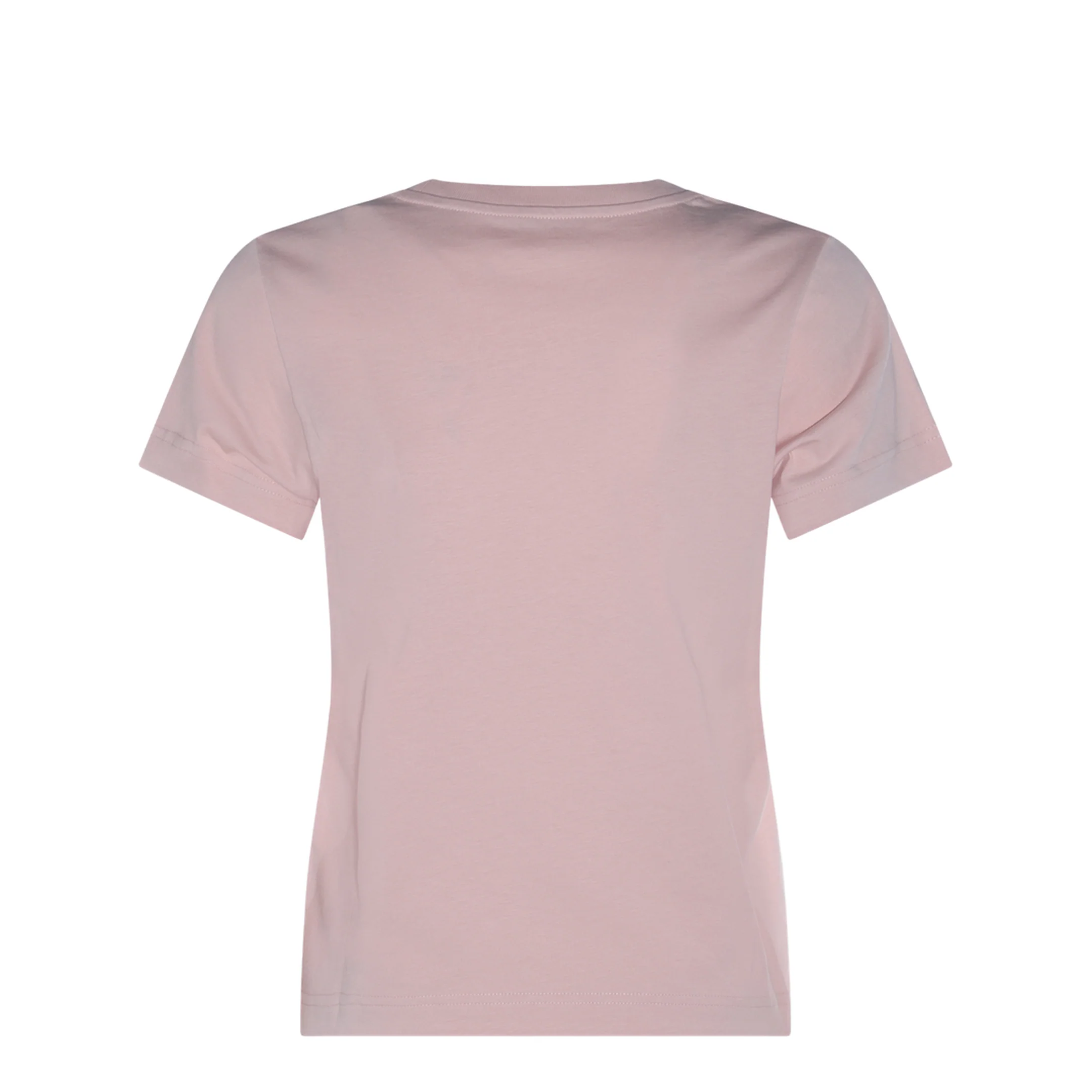 Light Pink Embroidered Heart Logo Cotton T-Shirt - Image 2