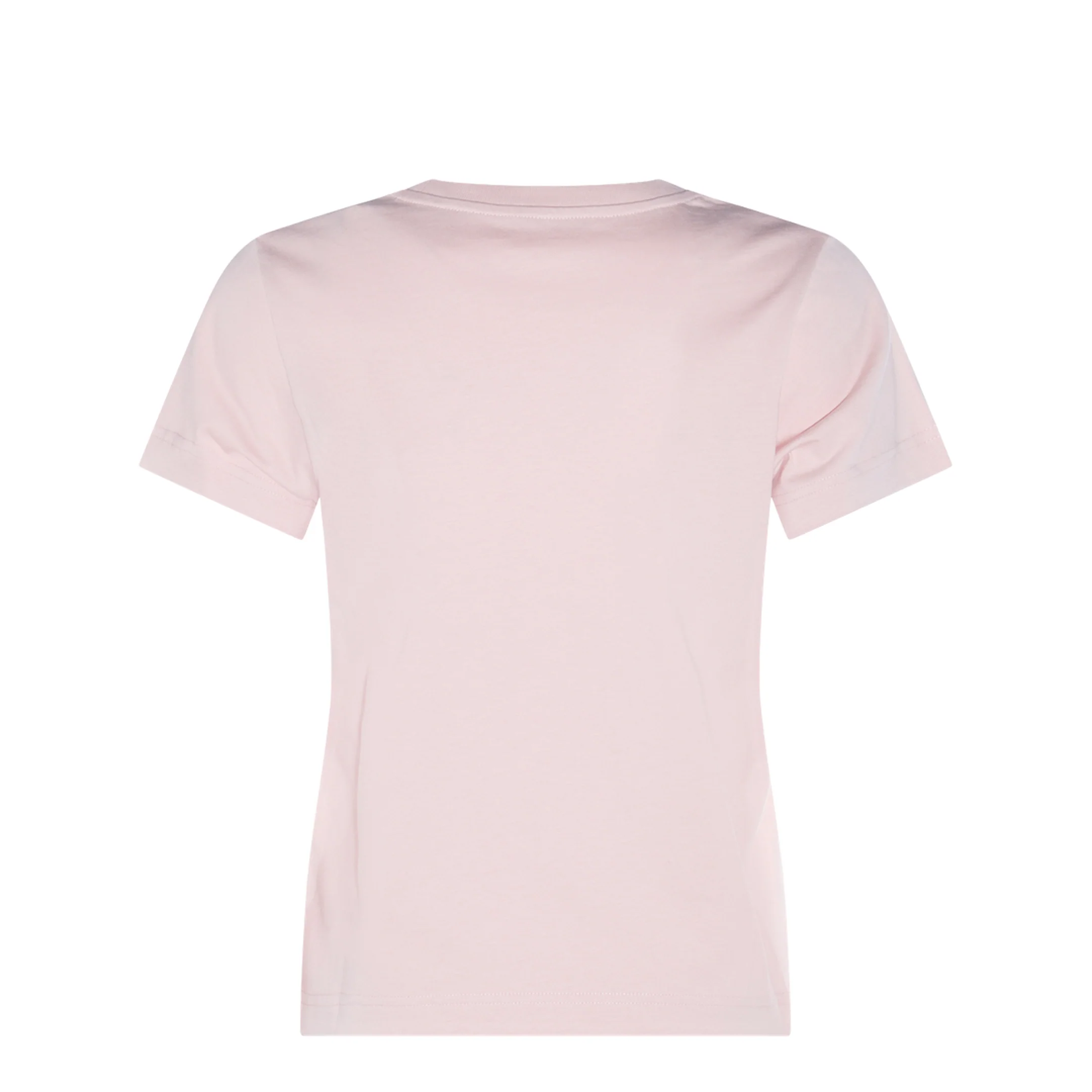 Light Pink Embroidered Heart Logo Cotton T-Shirt - Image 5
