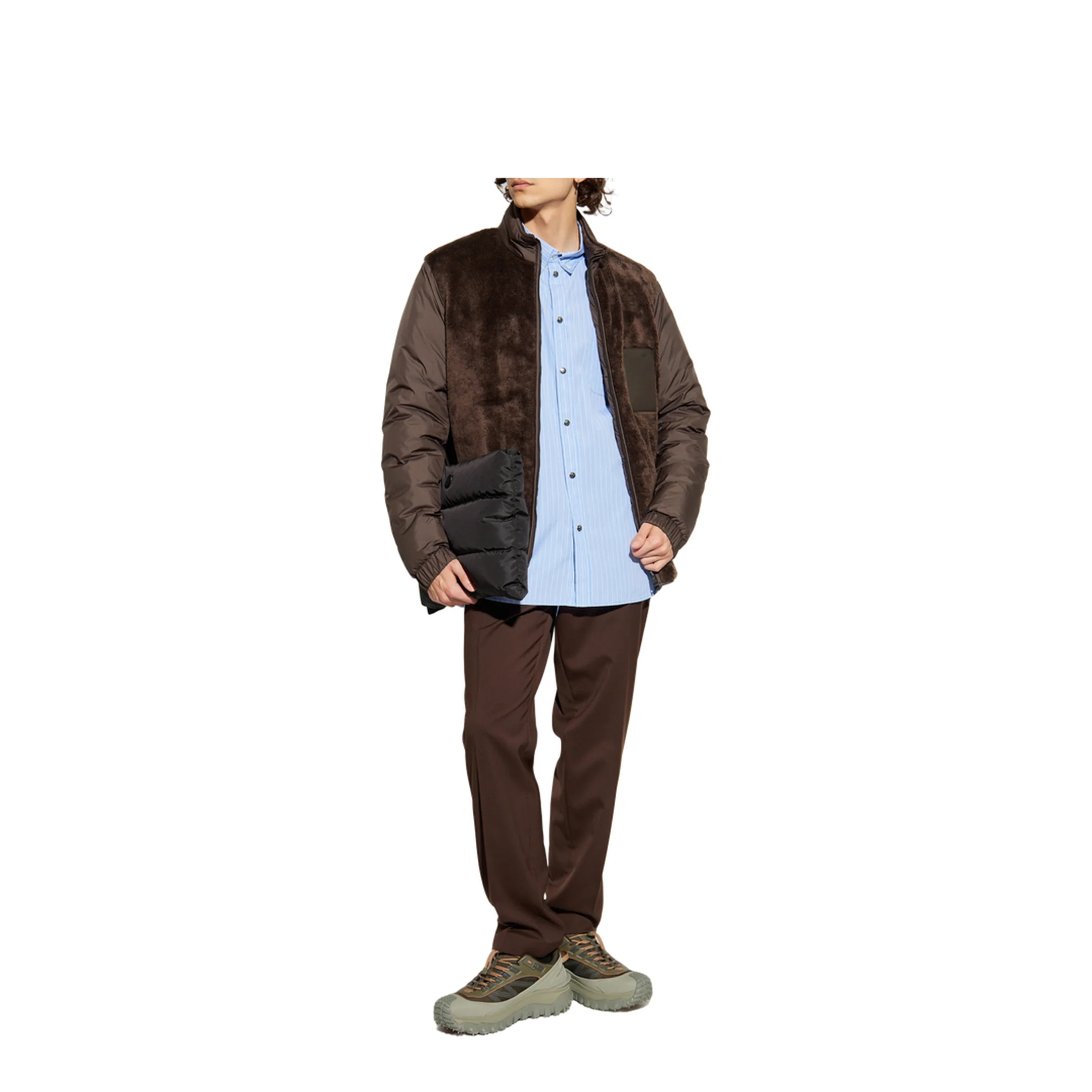 Brown Livra Reversible Teddy Short Down Jacket - Image 2