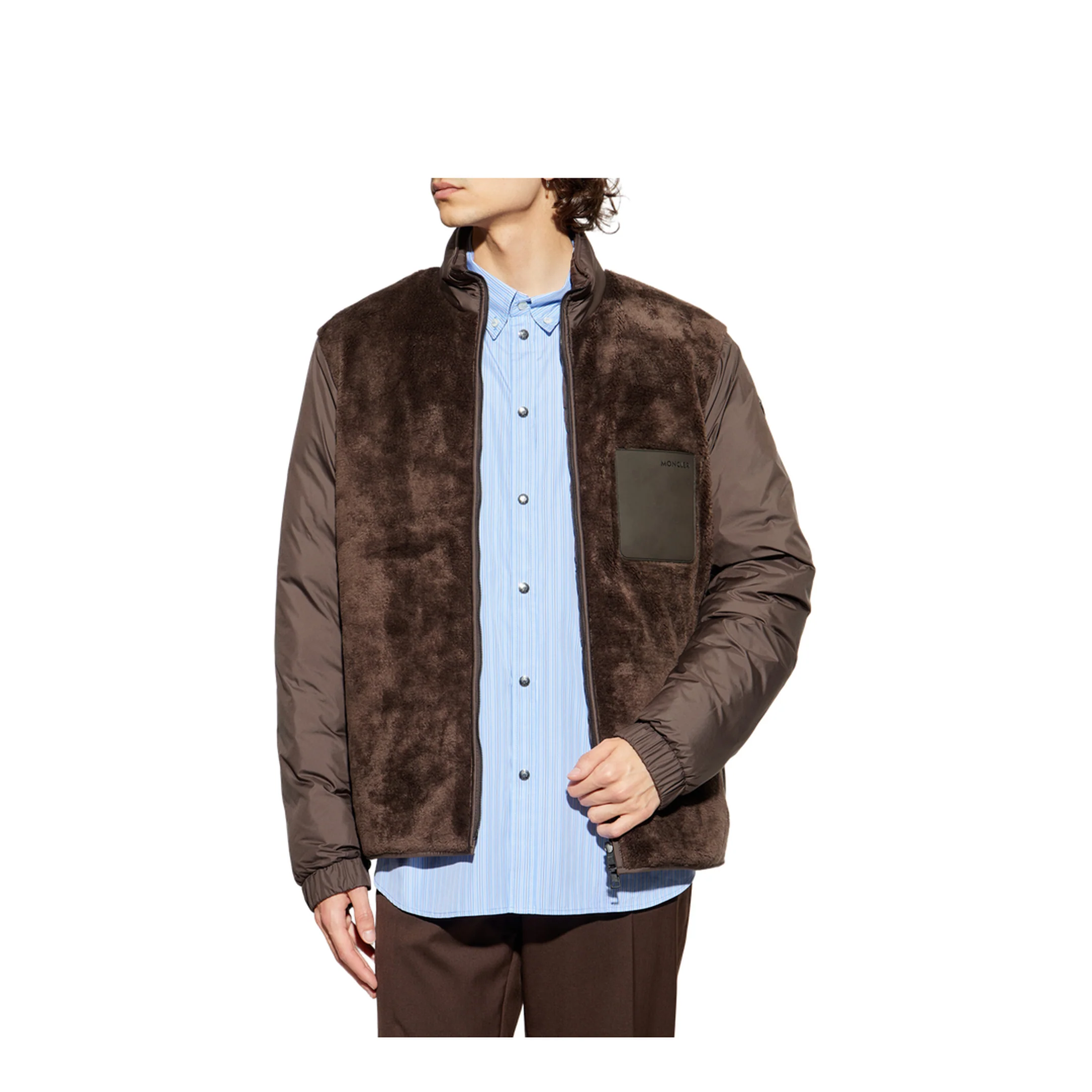 Brown Livra Reversible Teddy Short Down Jacket - Image 3