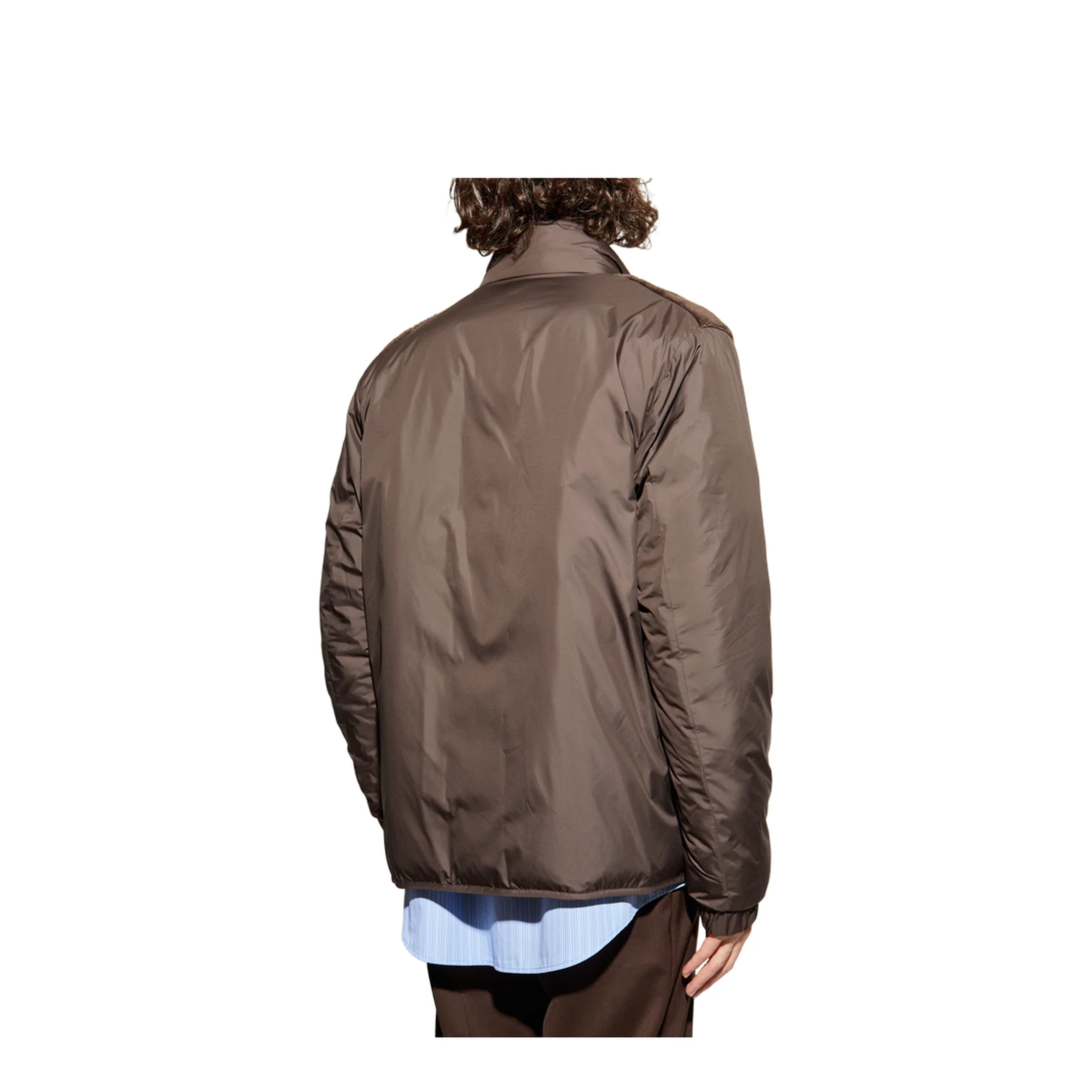 Brown Livra Reversible Teddy Short Down Jacket - Image 4
