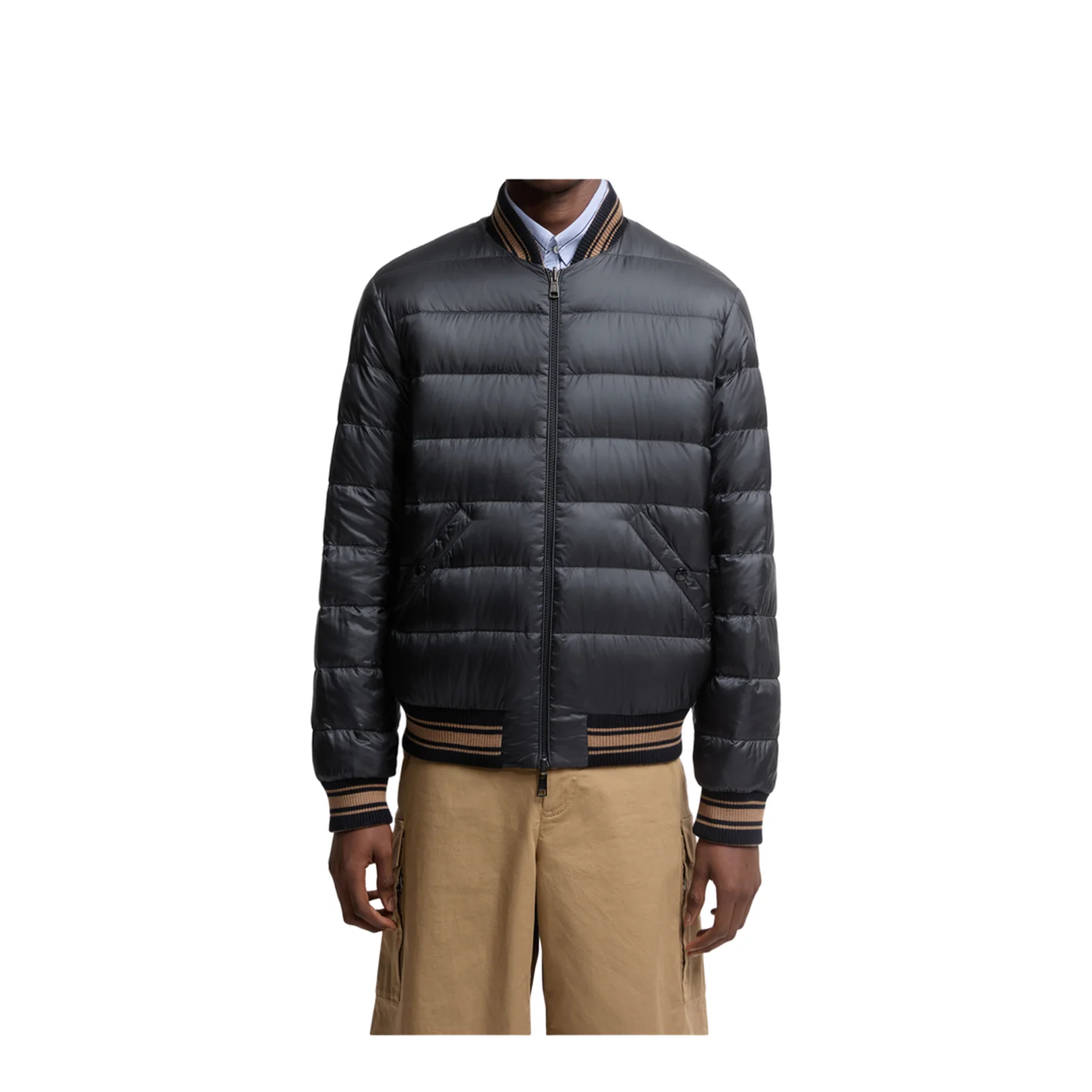 Camel Beige Vennes Reversible Down Bomber Jacket - Image 2
