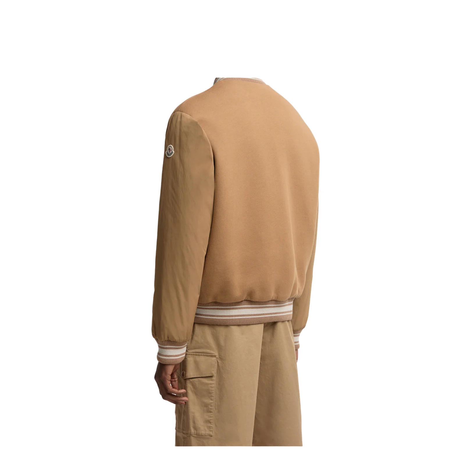 Camel Beige Vennes Reversible Down Bomber Jacket - Image 4