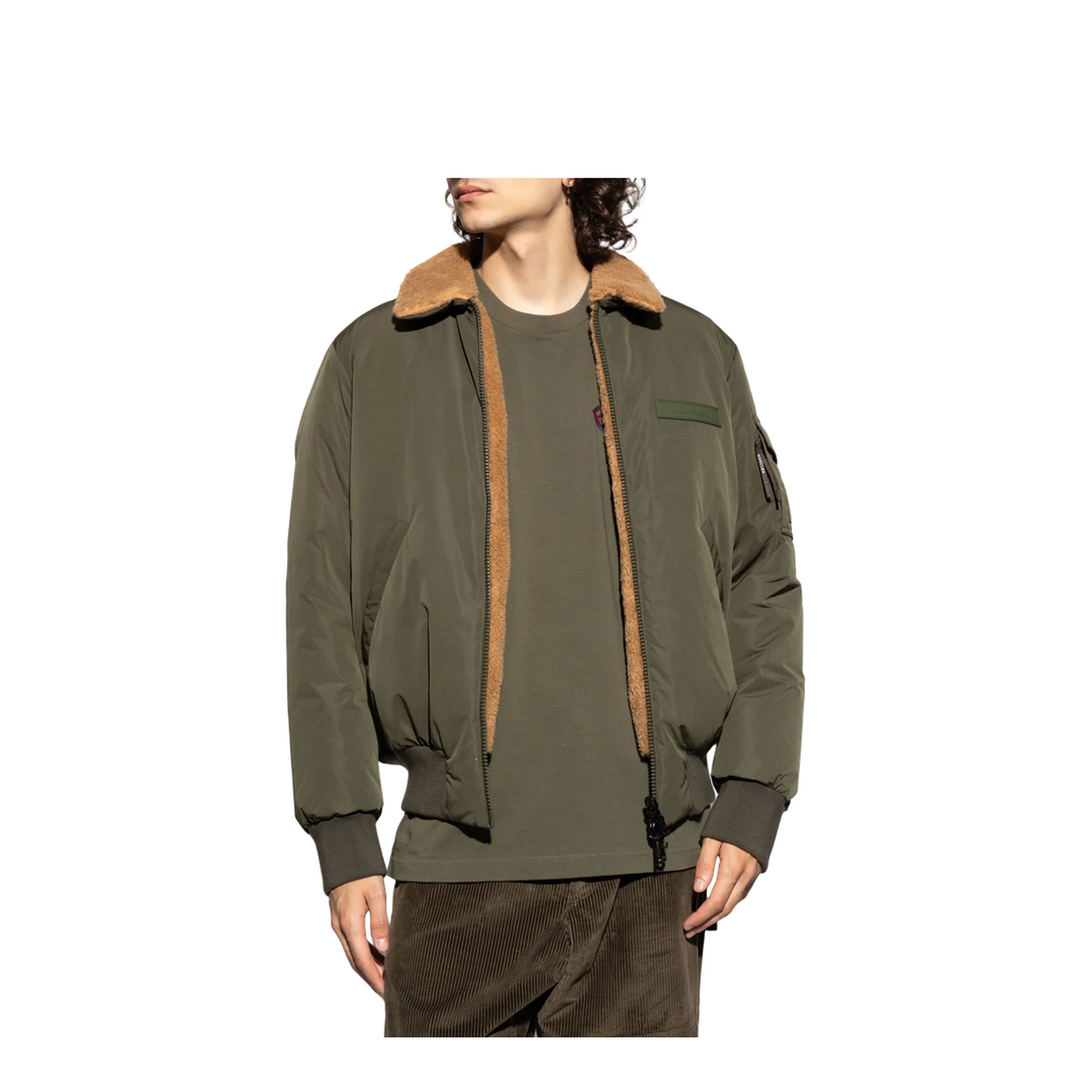 Sherpa Collar Bomber Jacket - Image 3