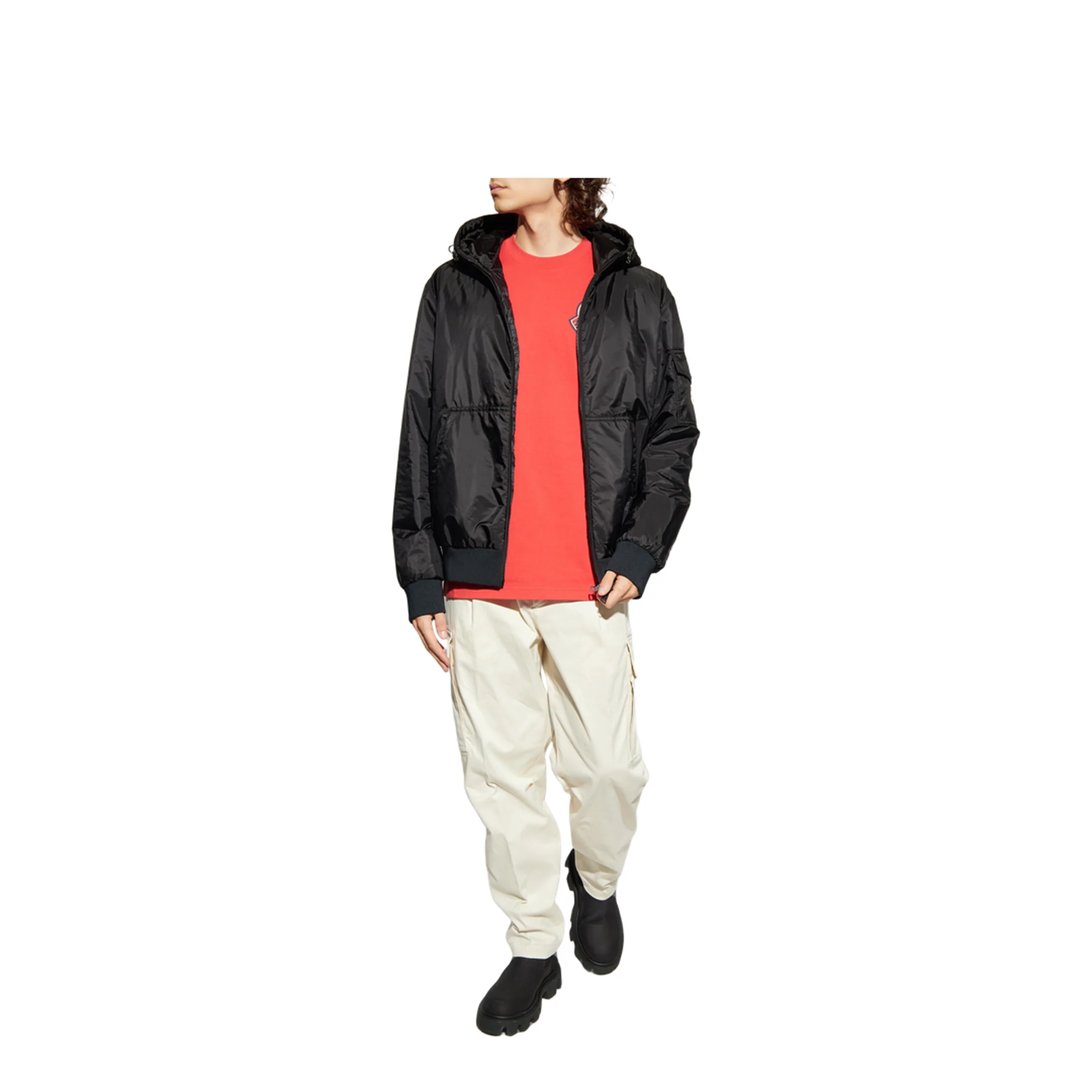 Black Poiliot Hooded Short Down Jacket - Image 2