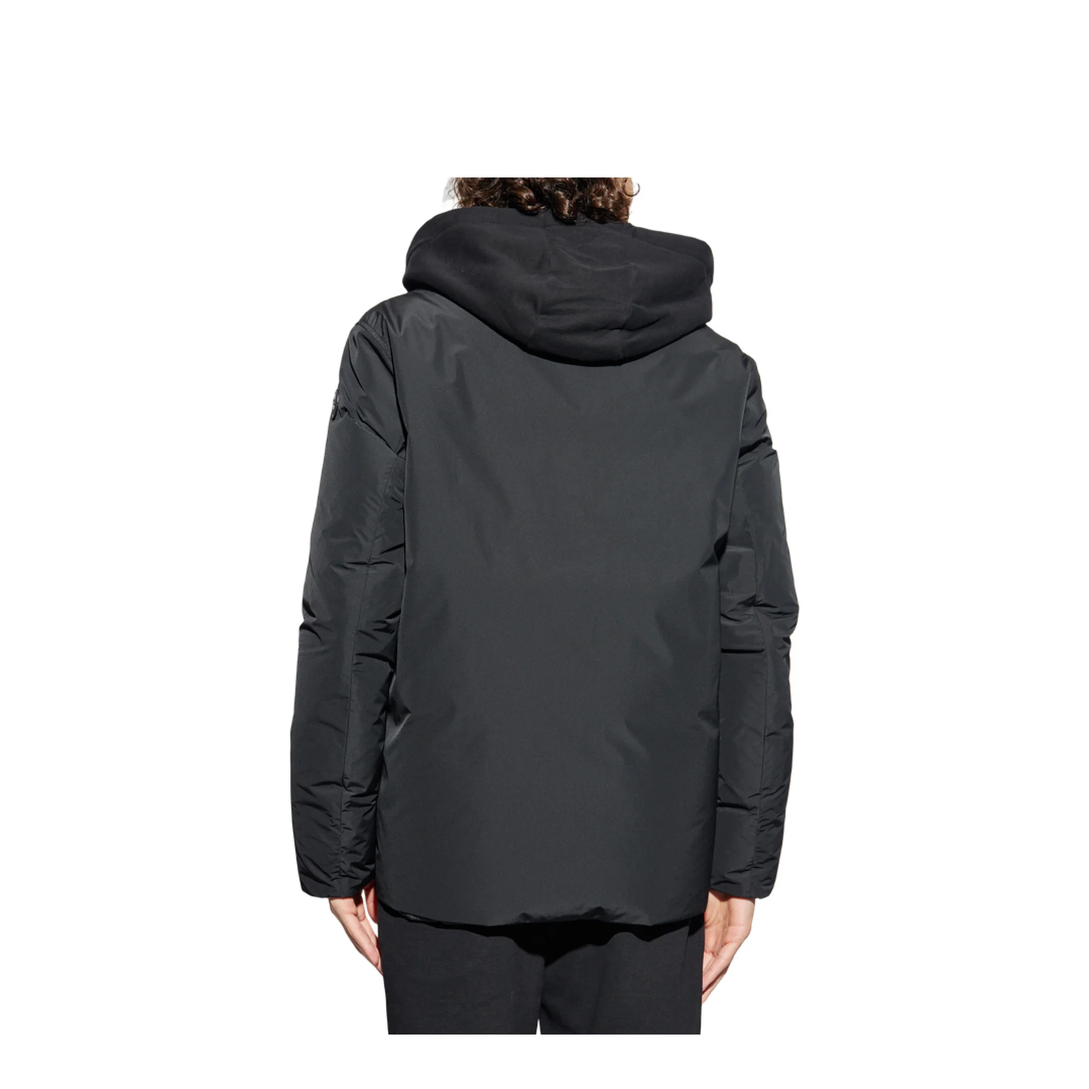 Black Ouille Reversible Short Down Jacket - Image 4