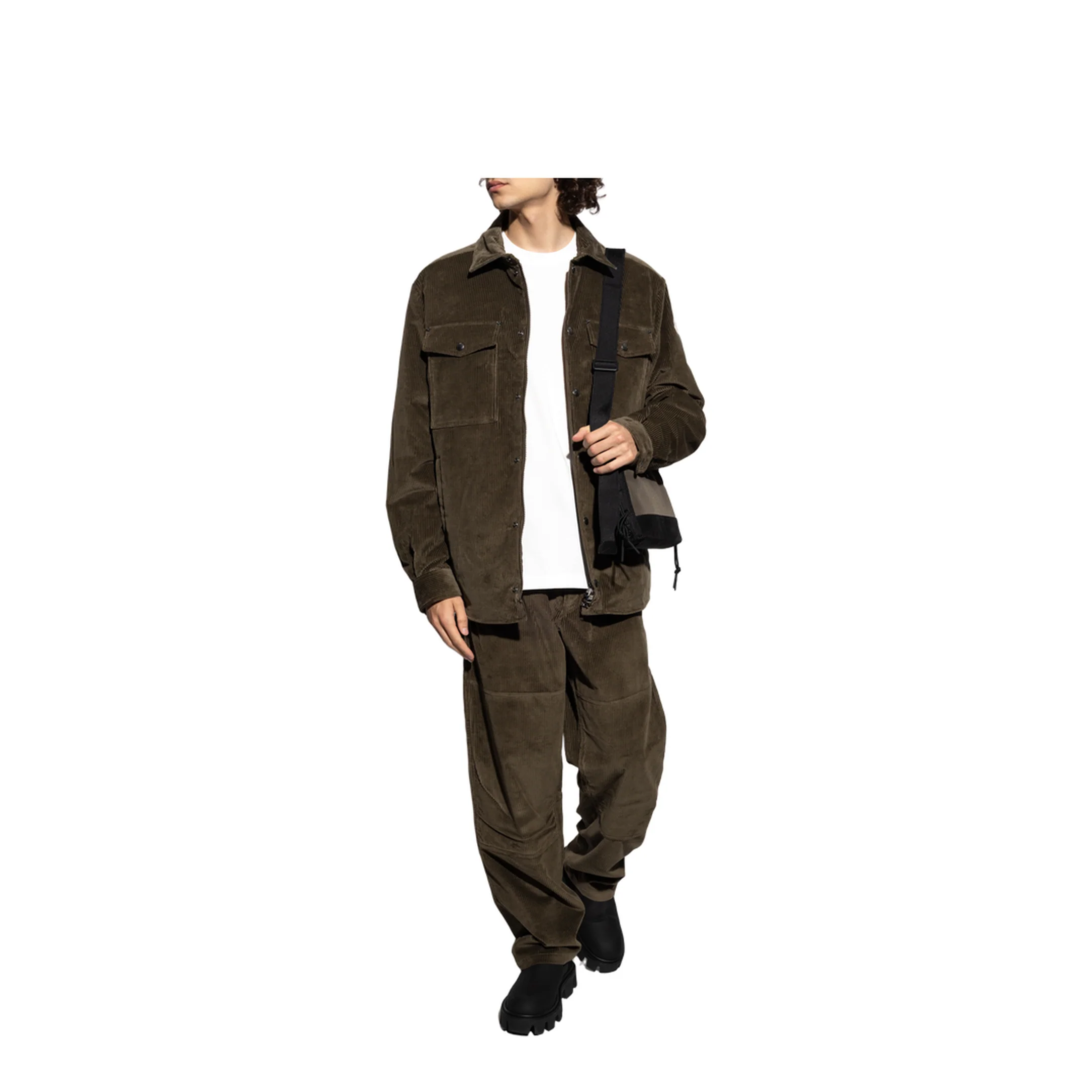 Brown Ambroisie Corduroy Down Shirt Jacket - Image 2