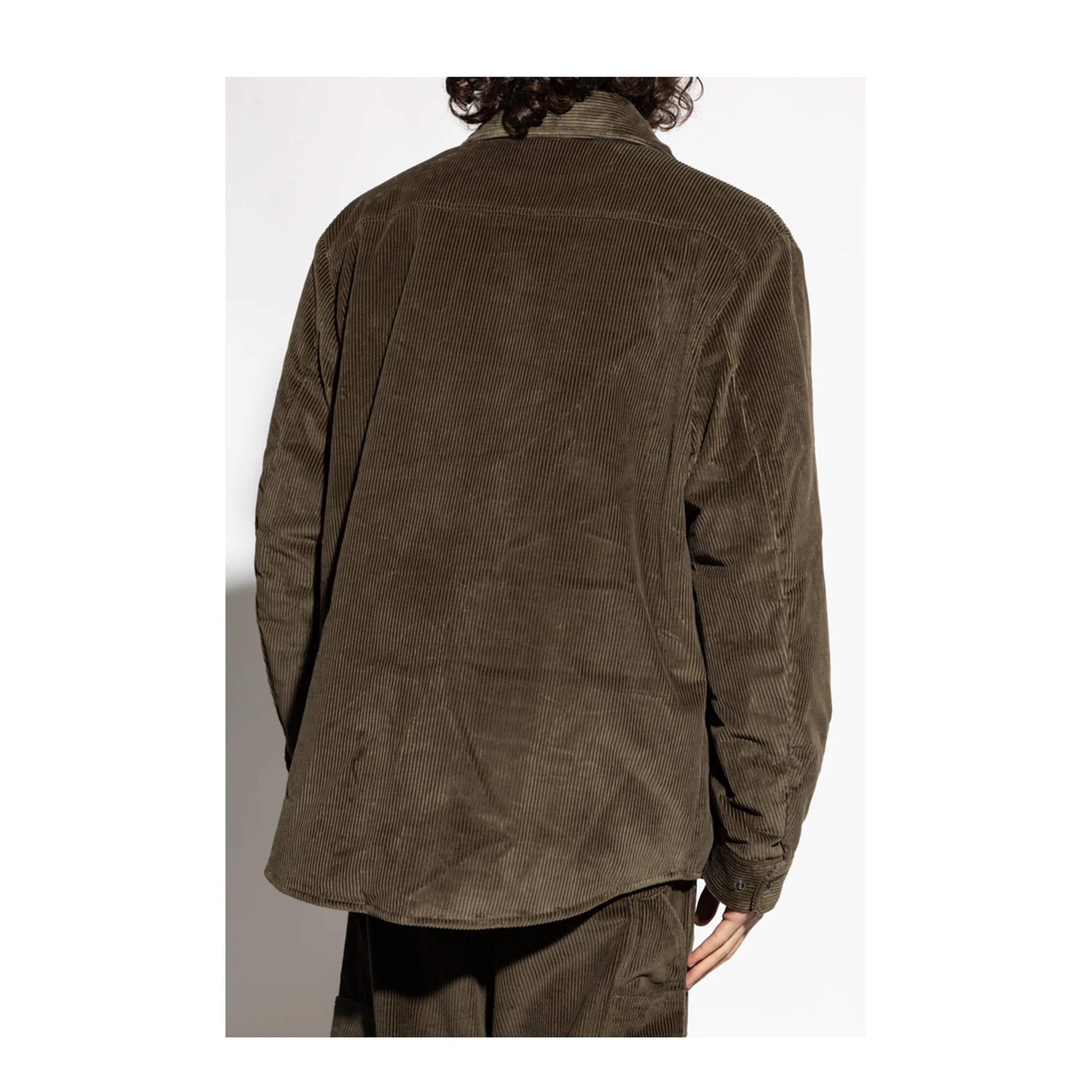 Brown Ambroisie Corduroy Down Shirt Jacket - Image 4
