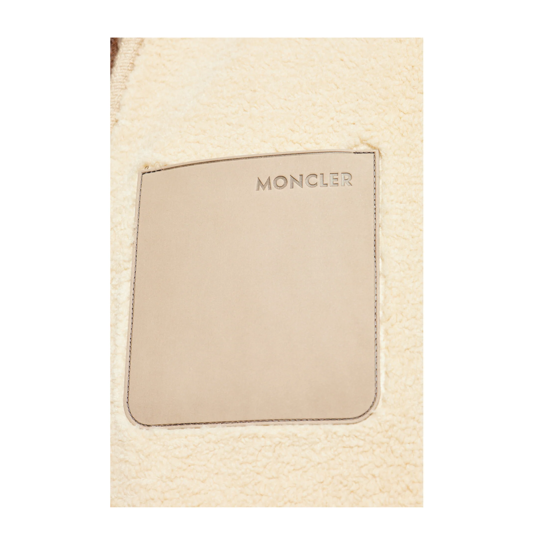 Beige Nubuck Trimmed Teddy Gilet - Image 5