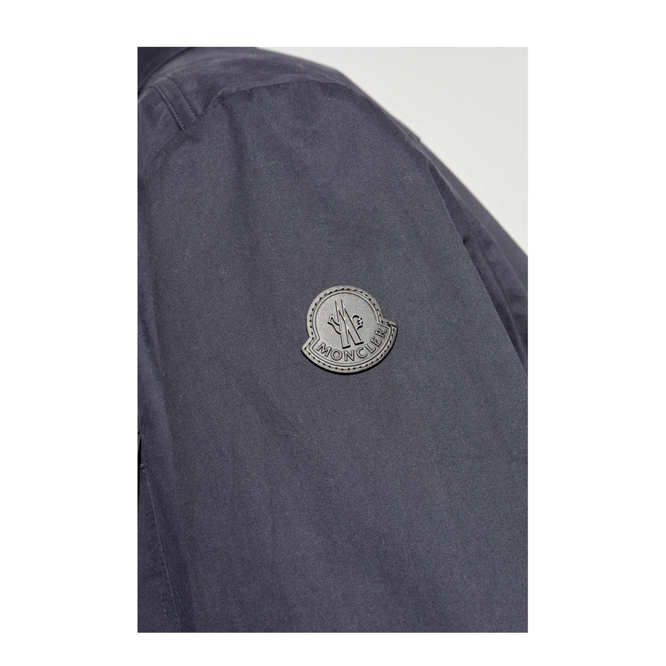 Navy Blue Cotton Gabardine Long Sleeve Shirt - Image 5