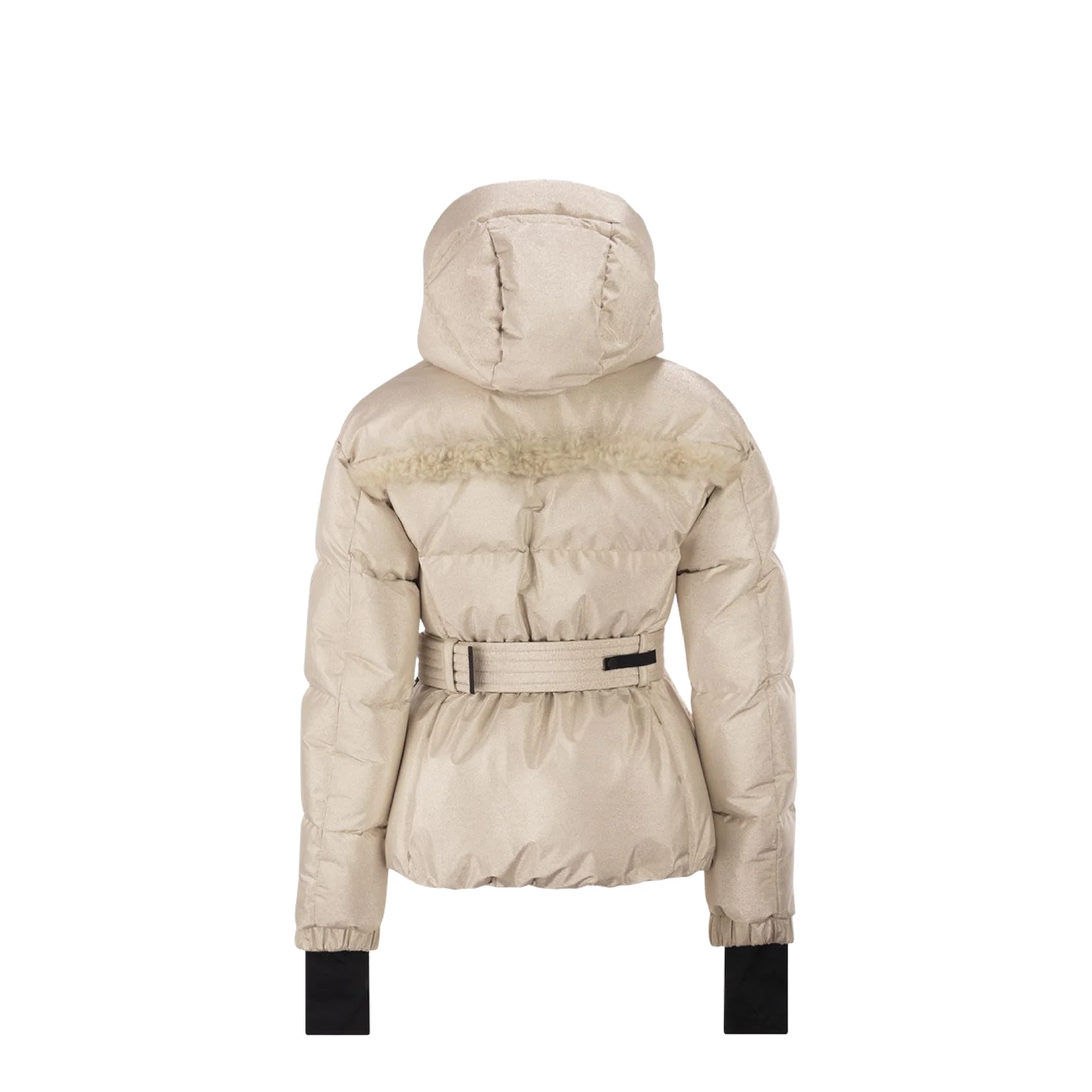 Metallic Ski Jacket With Shearling Hood - Image 2