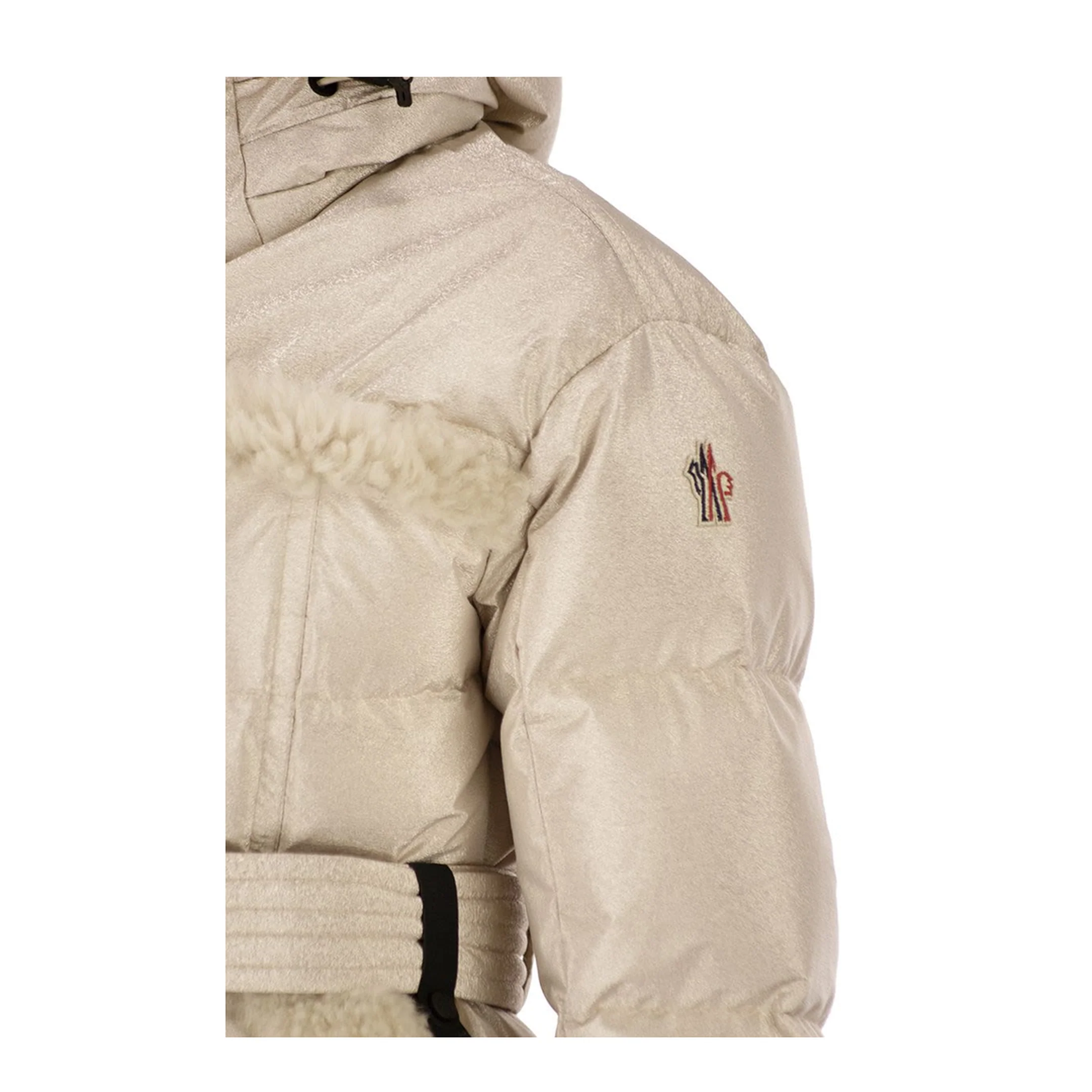 Metallic Ski Jacket With Shearling Hood - Image 4