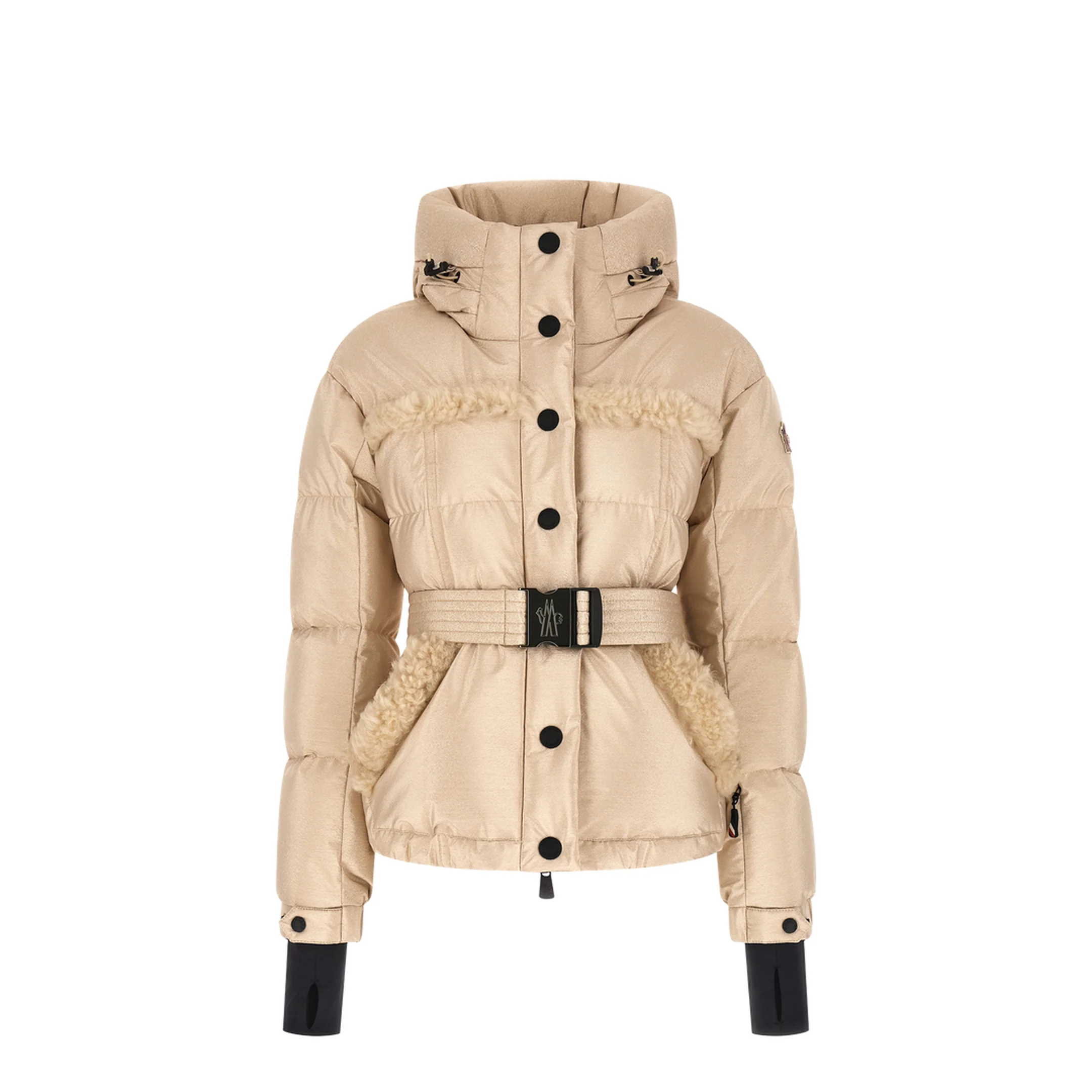 Metallic Ski Jacket With Shearling Hood - Image 5