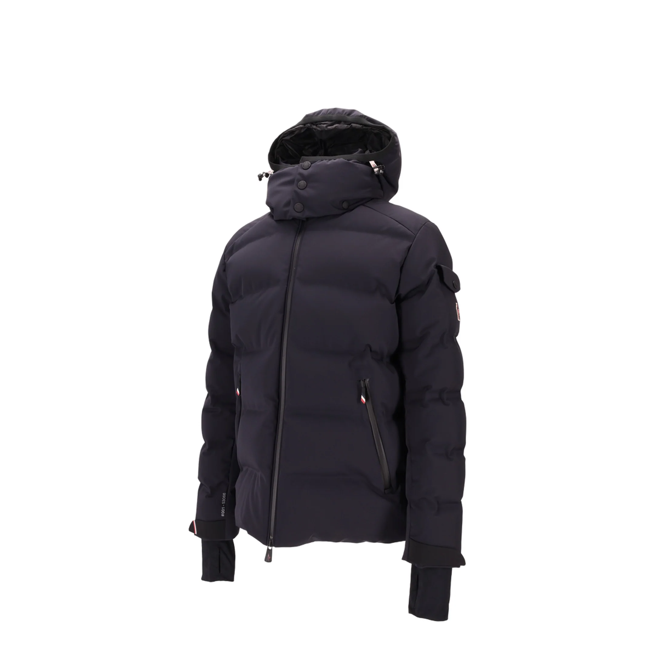 Navy Blue Montgetech Hooded Down Ski Jacket - Image 3
