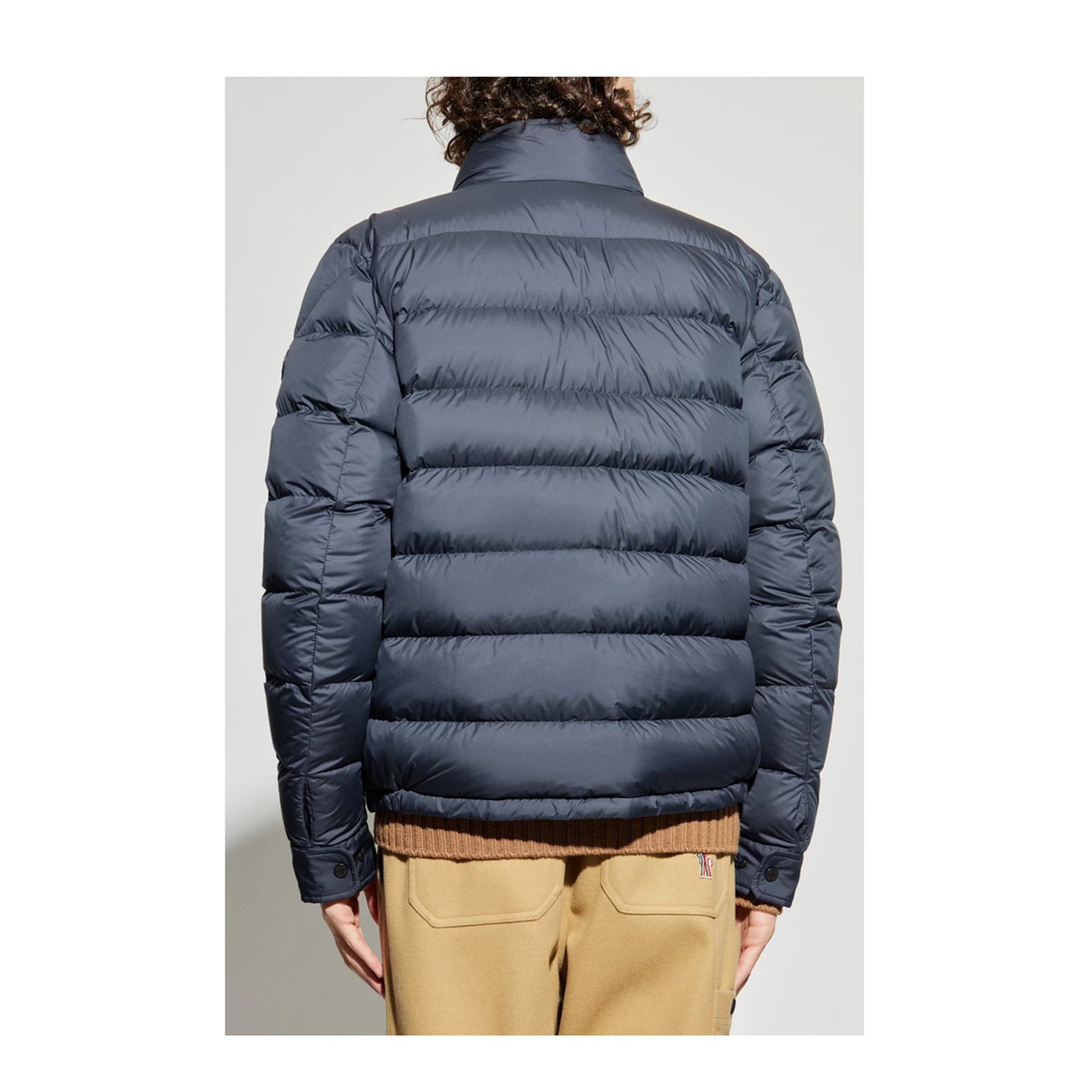 Navy Blue Phrier Short Down Jacket - Image 4