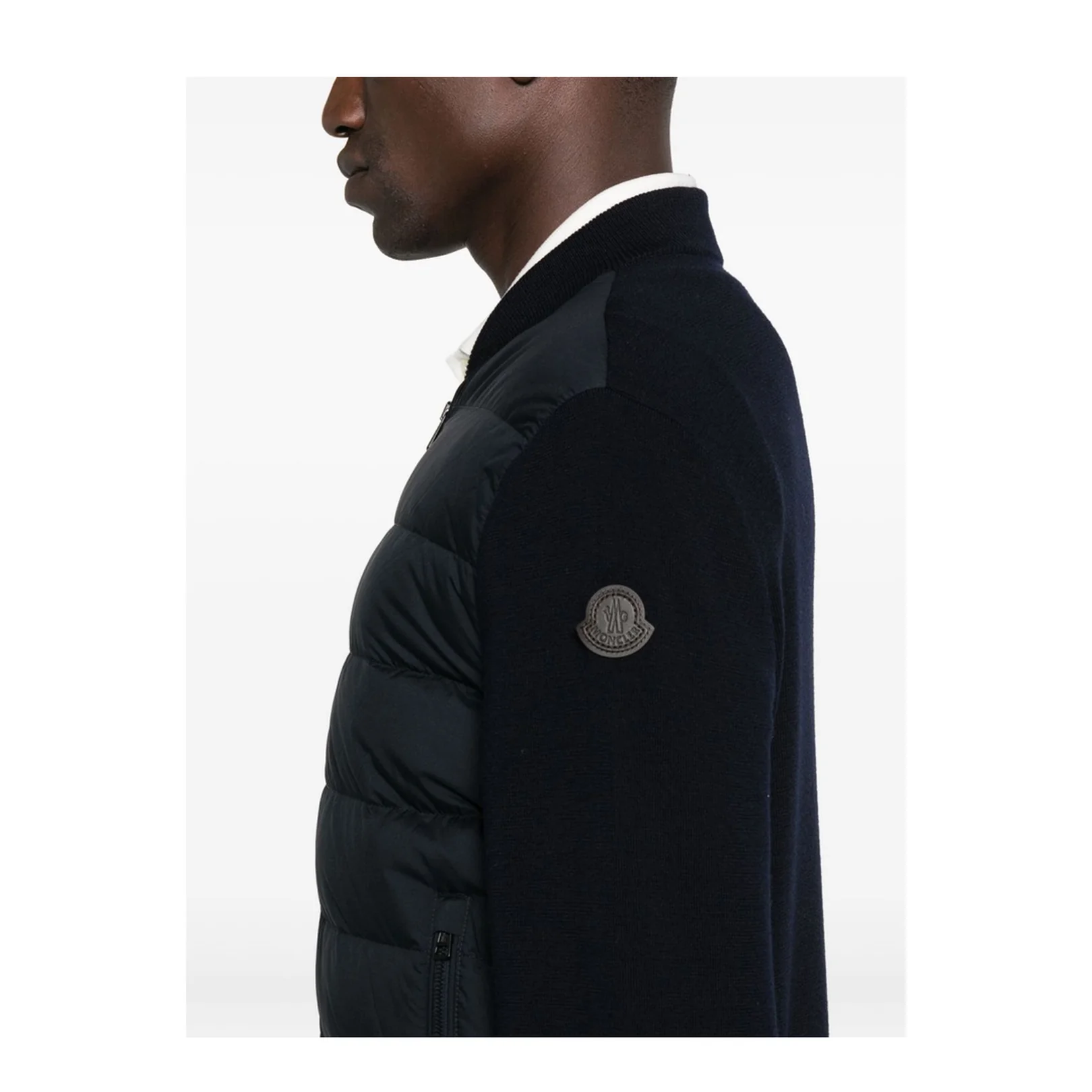 Padded Wool Zip-Up Cardigan - Image 2