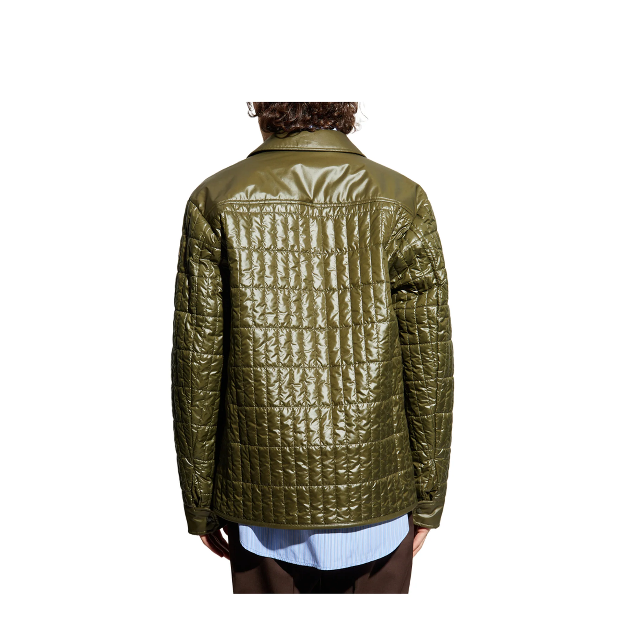 Olive Green Madiere Padded Shirt Jacket - Image 4