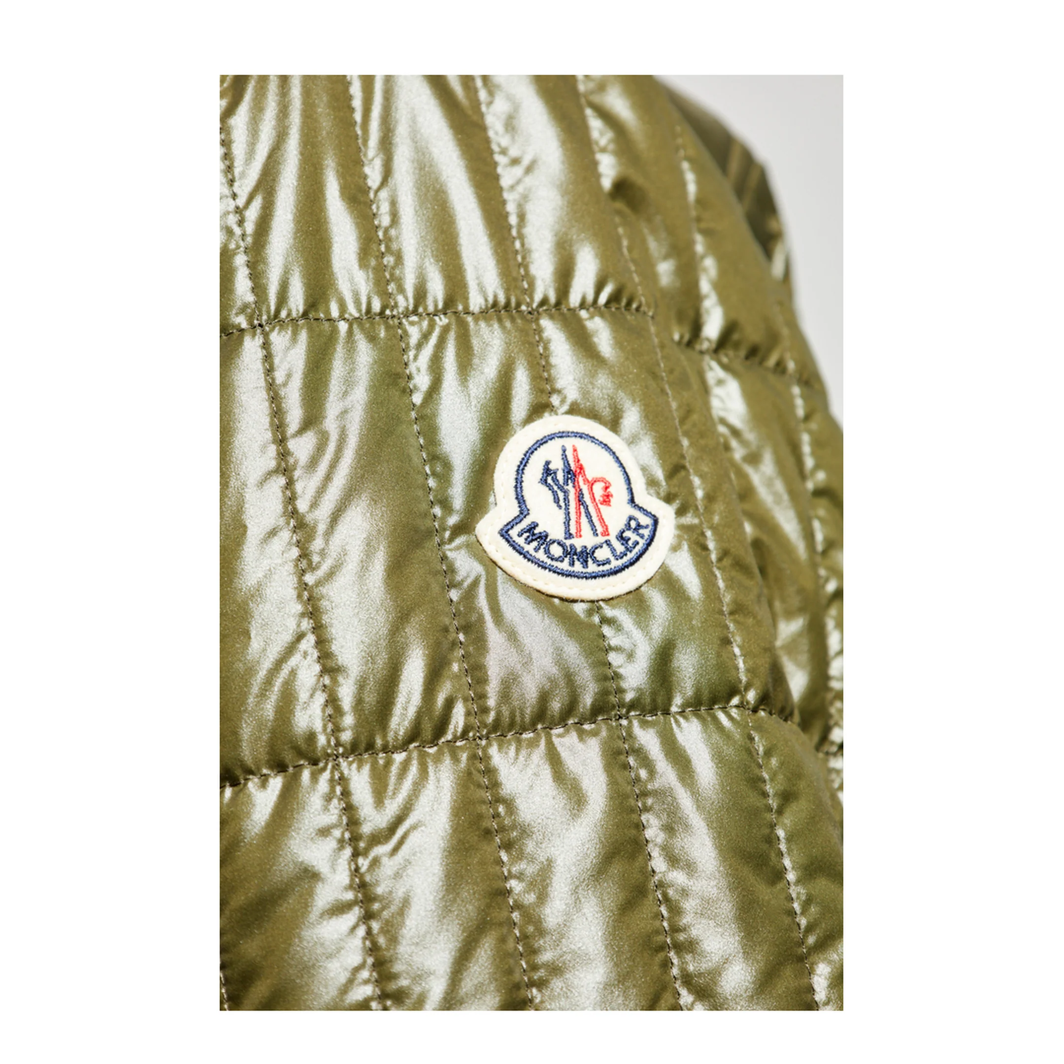 Olive Green Madiere Padded Shirt Jacket - Image 5