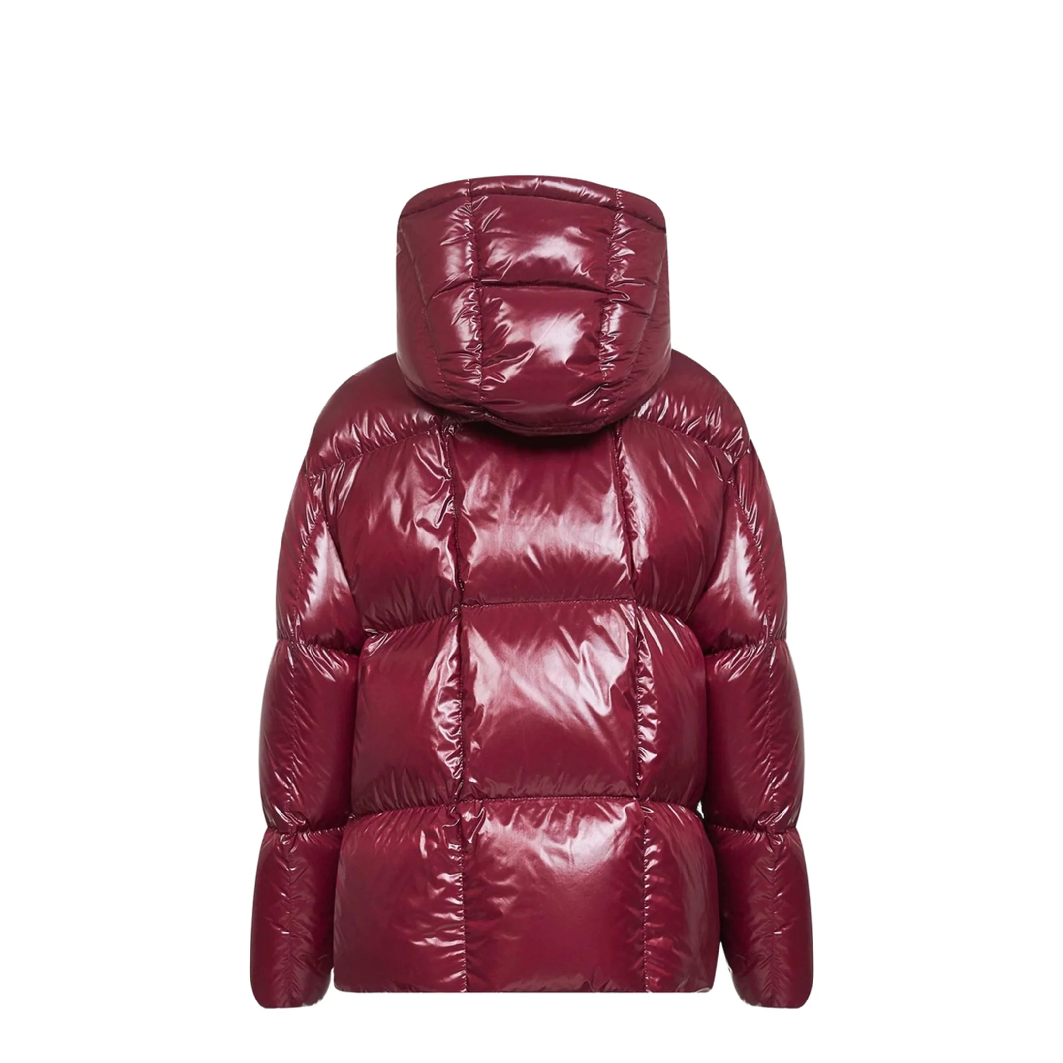 Red Parana Hooded Short Down Jacket - Image 2