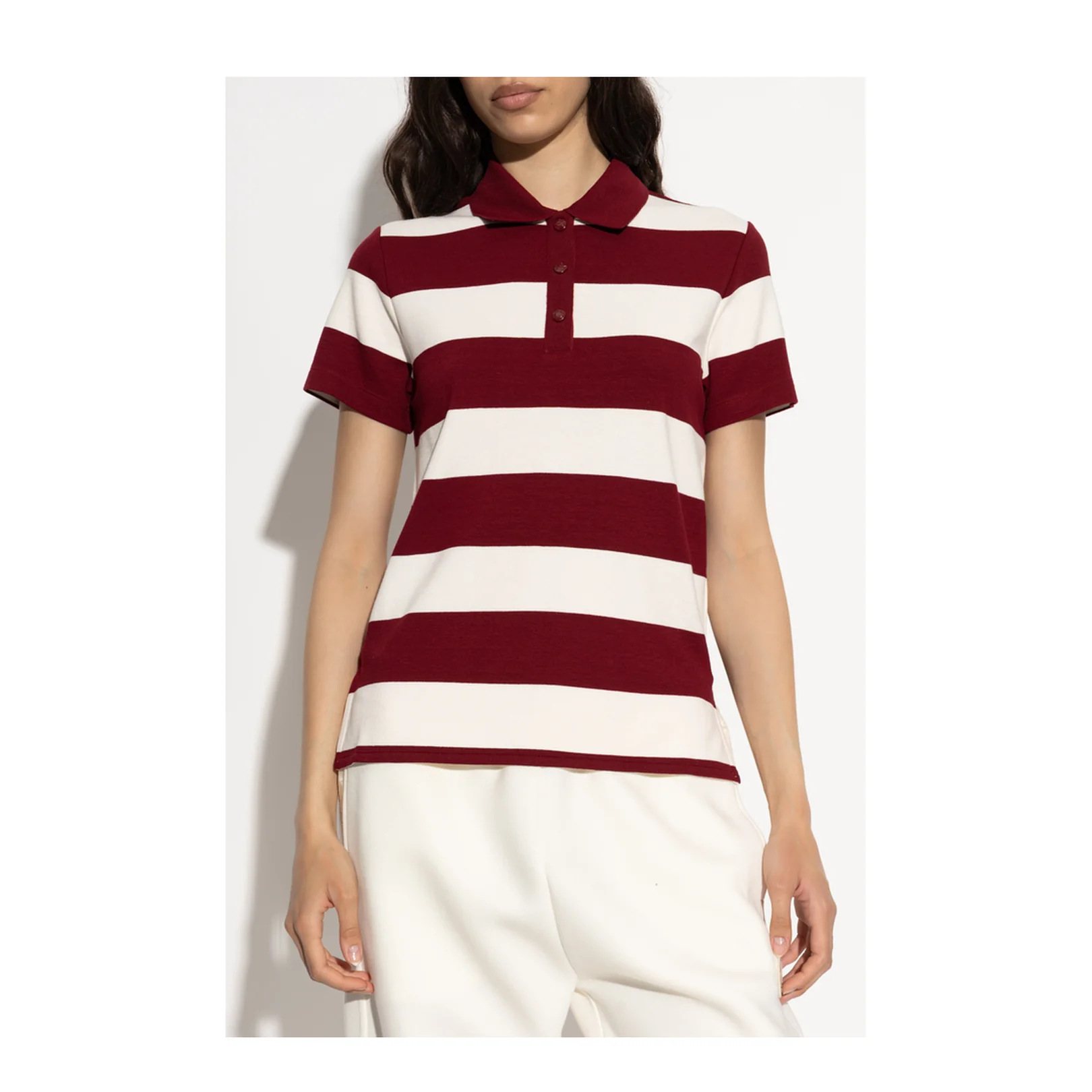 Polo with Logo Striped Red White - Image 3