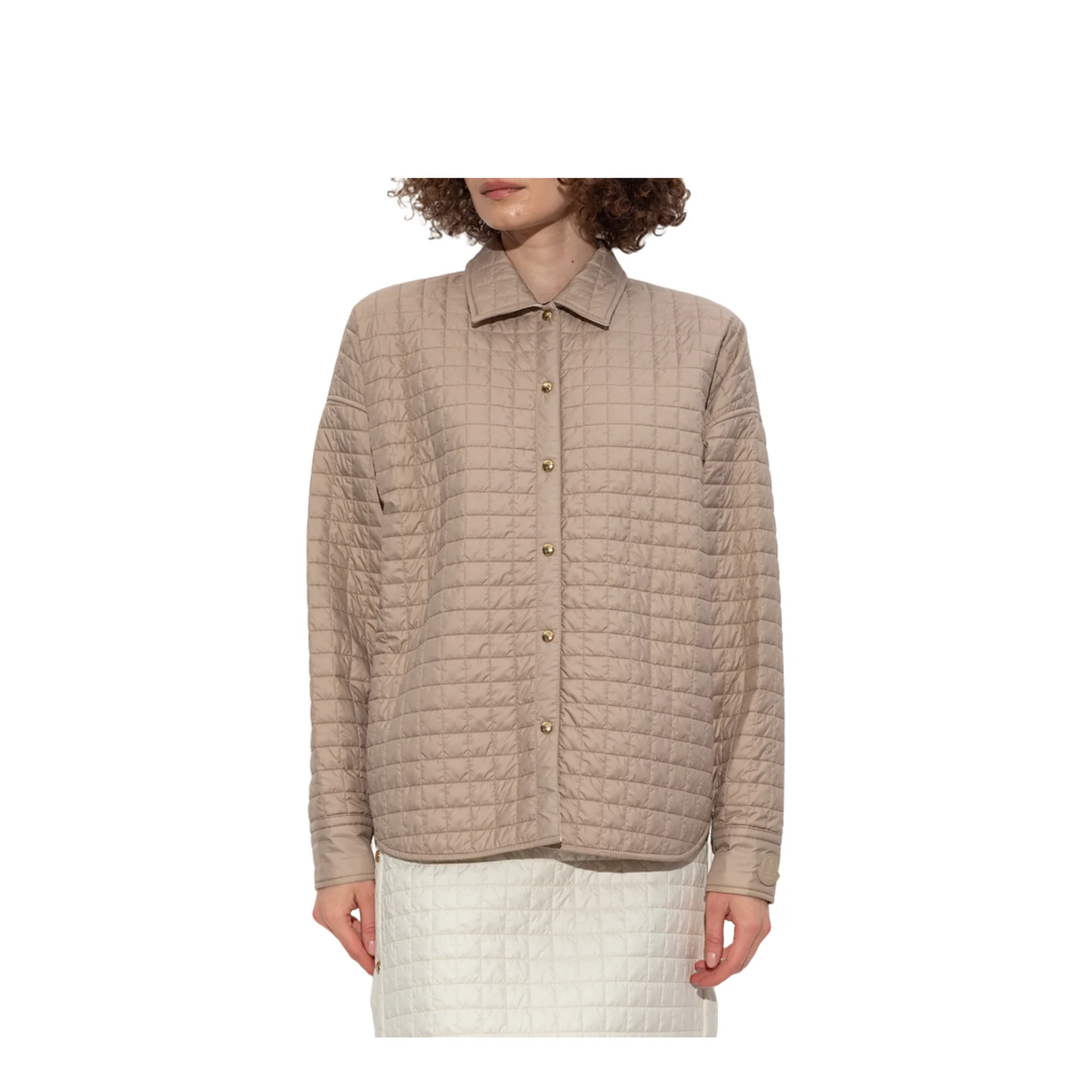 Quilted Shirt Beige - Image 3