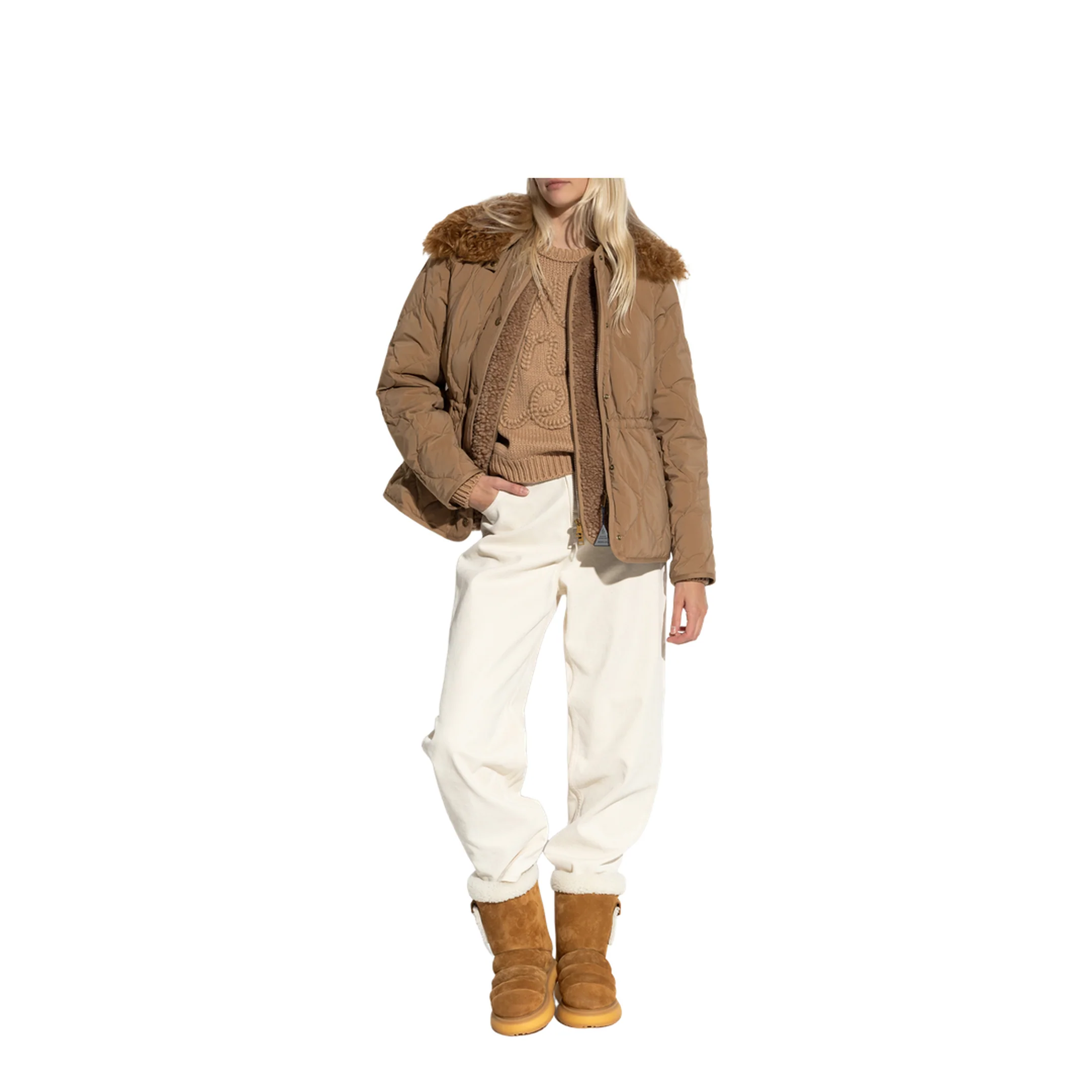 Quintin 3-in-1 Shearling-Trimmed Short Down Jacket - Image 2