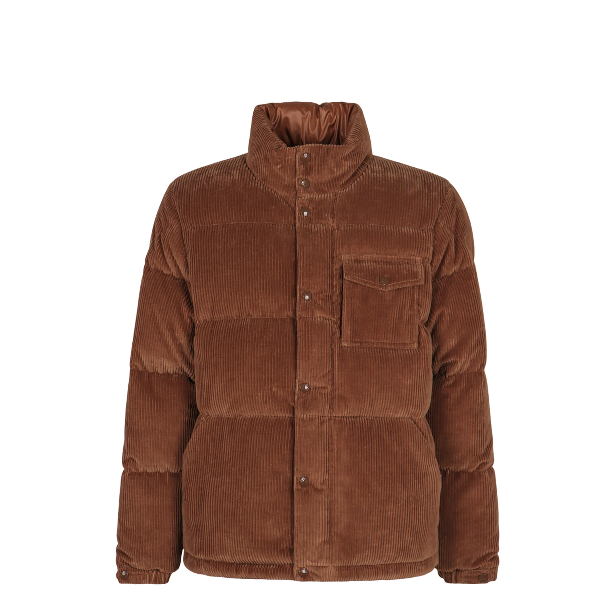 Short Puffer Jacket Serrant In Ribbed Velvet - Image 3