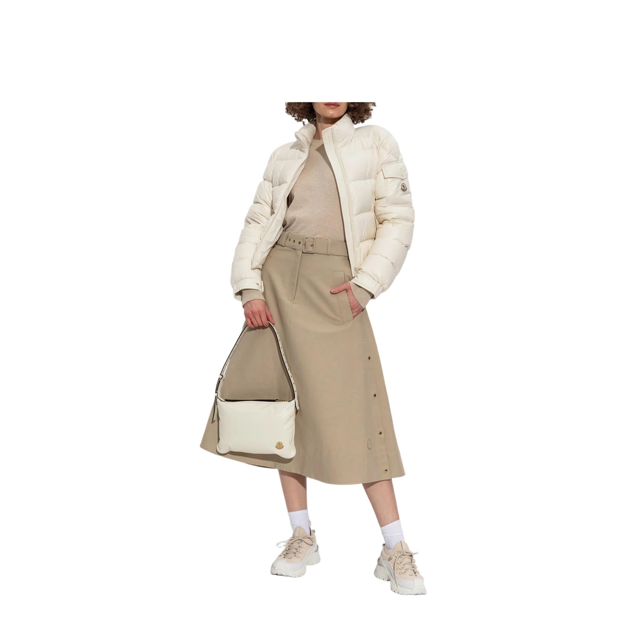 Skirt with Waistband Beige - Image 2