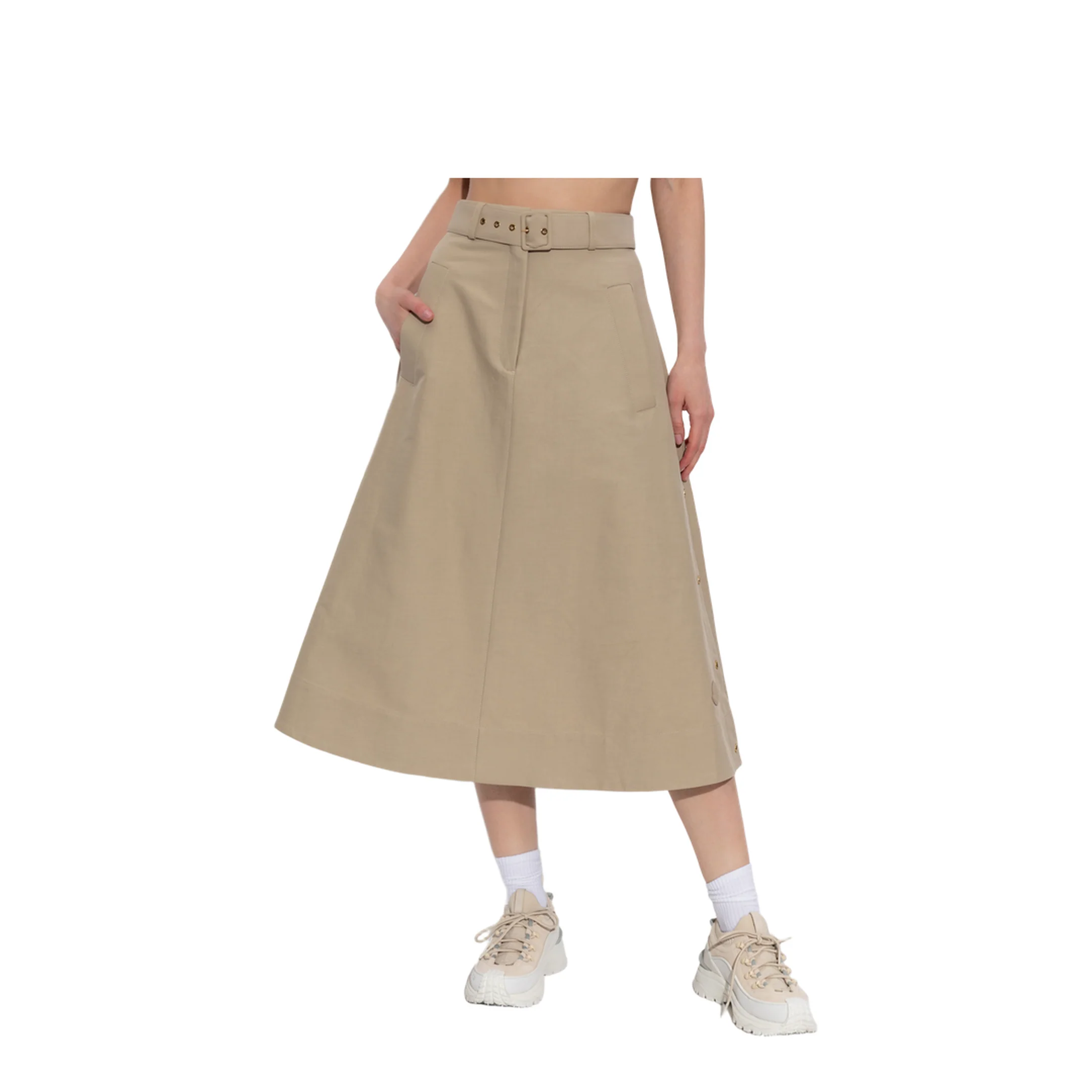 Skirt with Waistband Beige - Image 3