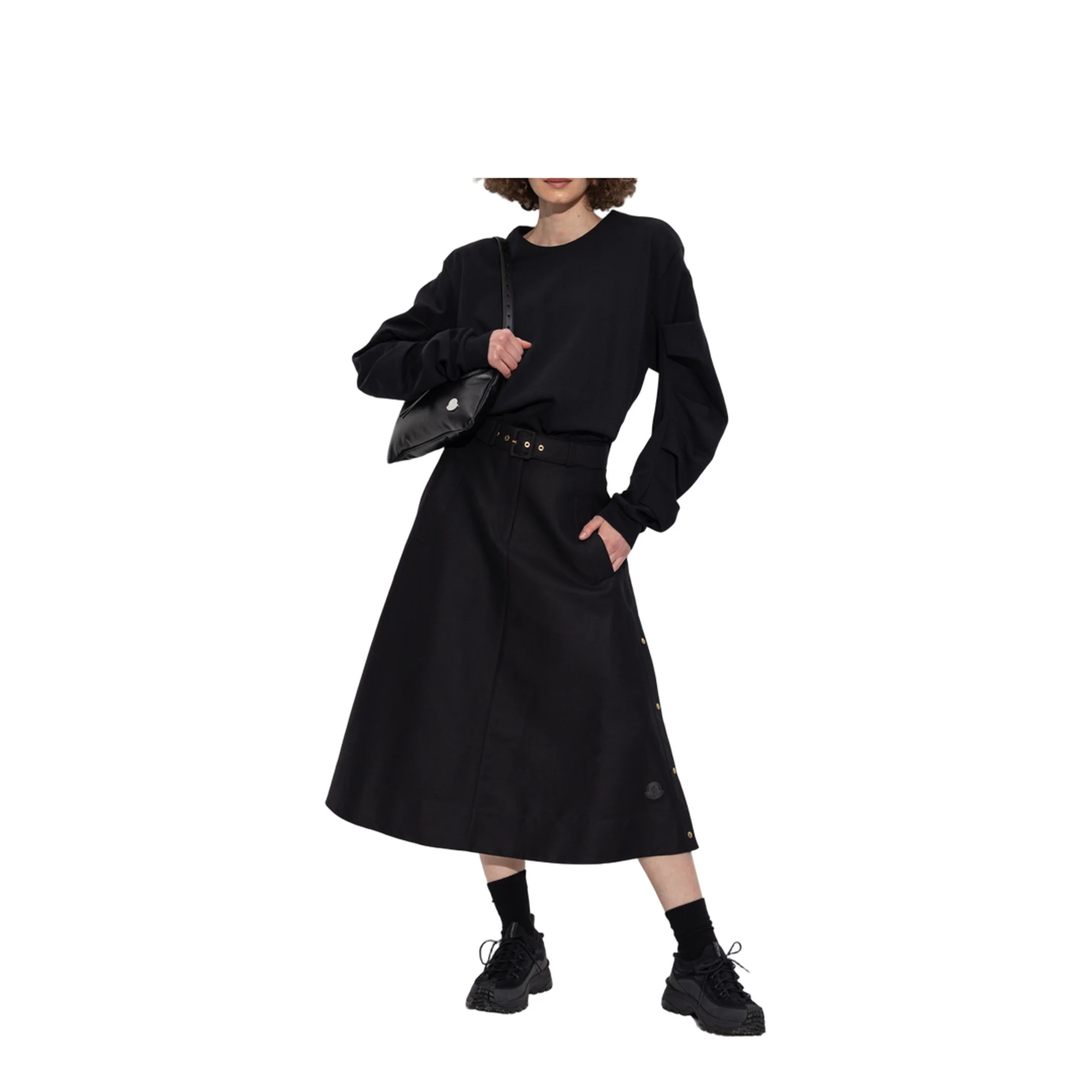 Skirt with Waistband Black - Image 2