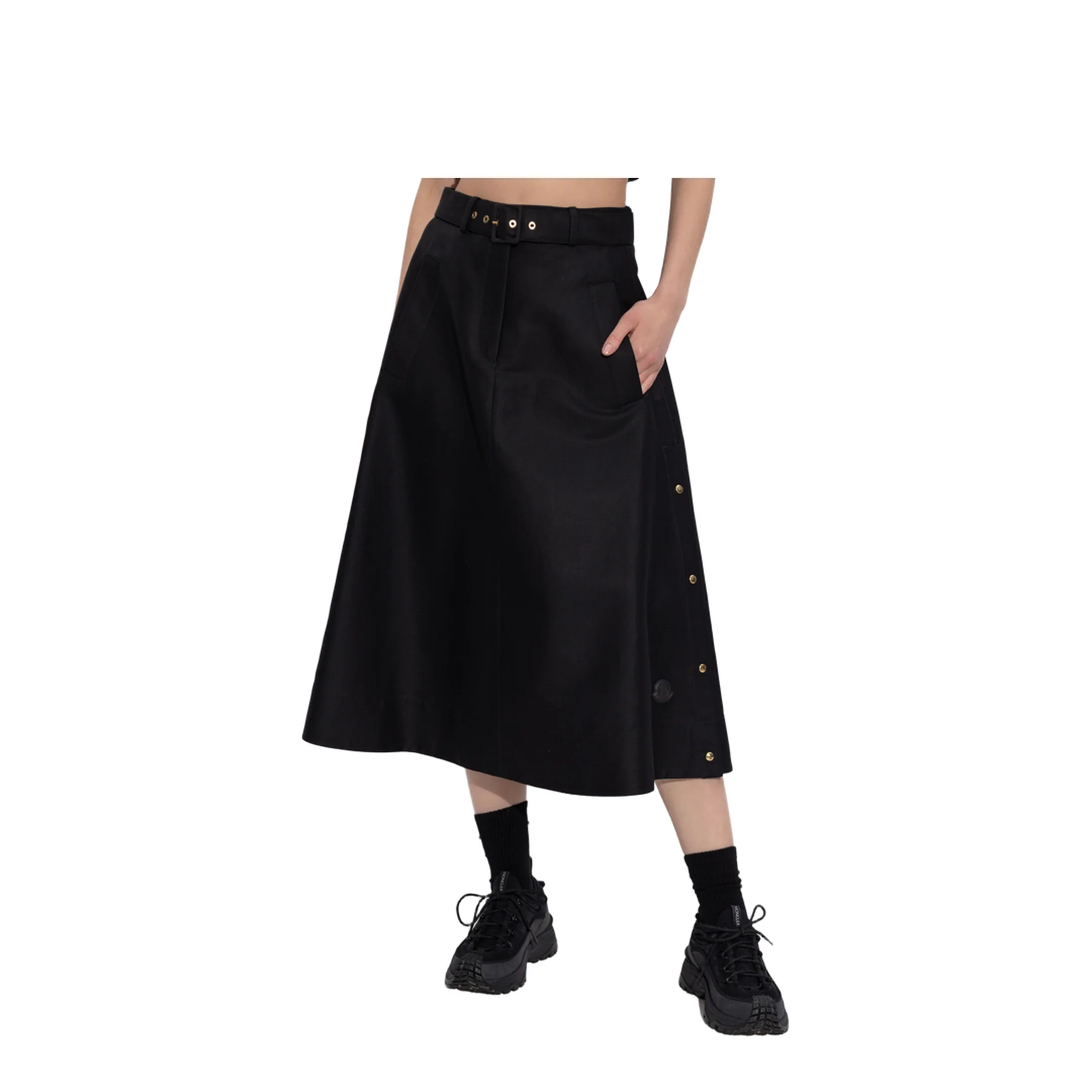Skirt with Waistband Black - Image 3