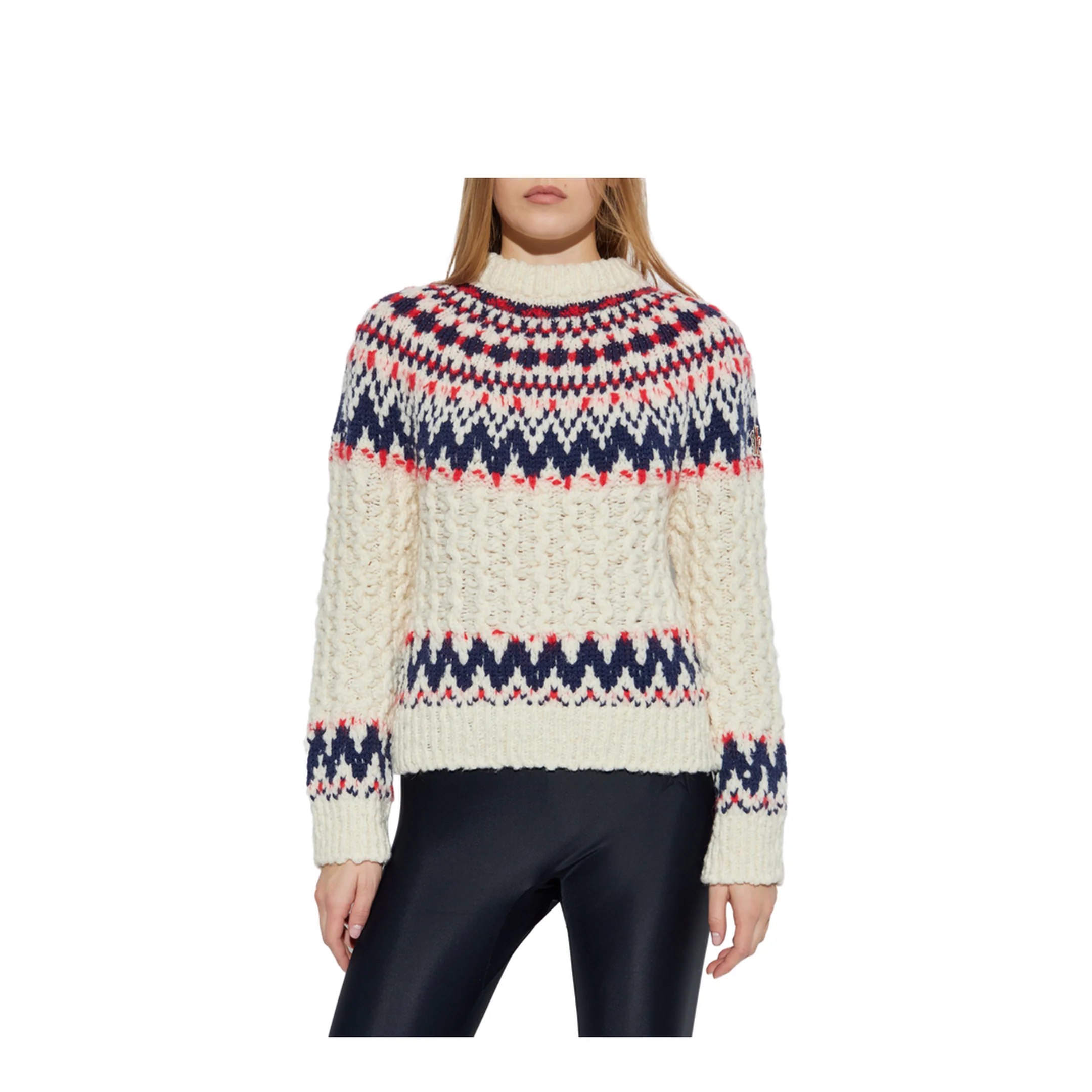 Geometric Jacquard Wool Blend Jumper - Image 3