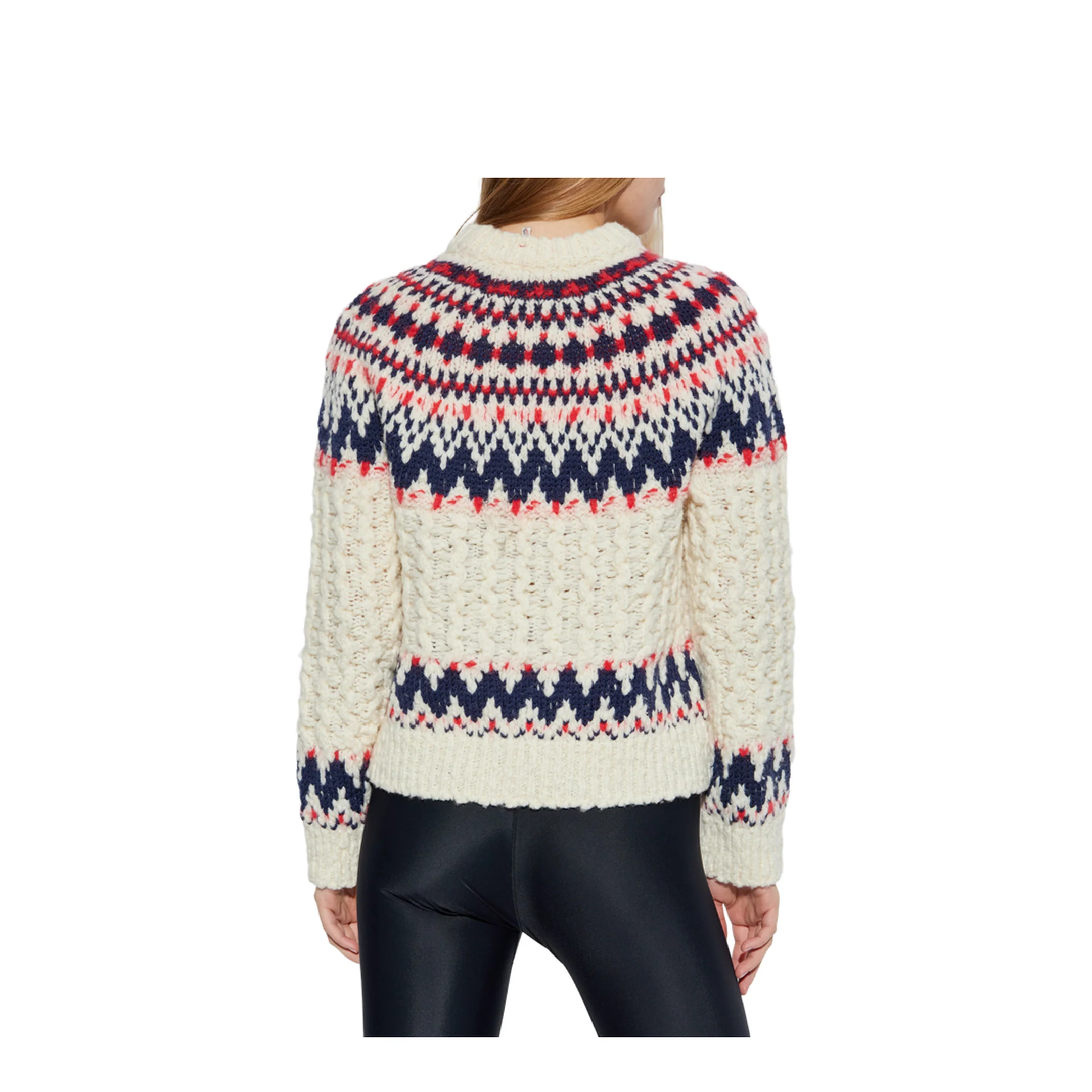 Geometric Jacquard Wool Blend Jumper - Image 4
