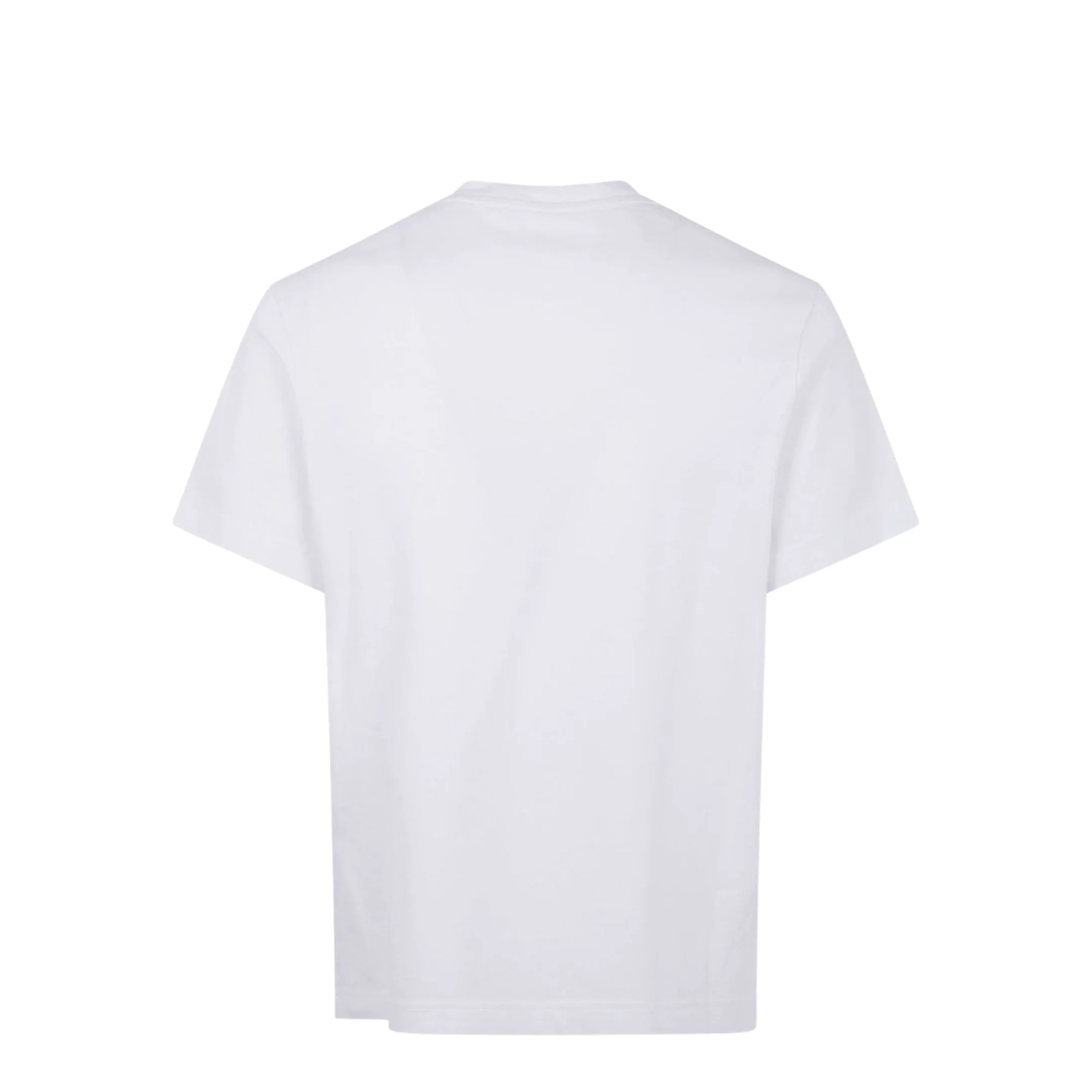 White Embroidered Logo Cotton T-Shirt - Image 3