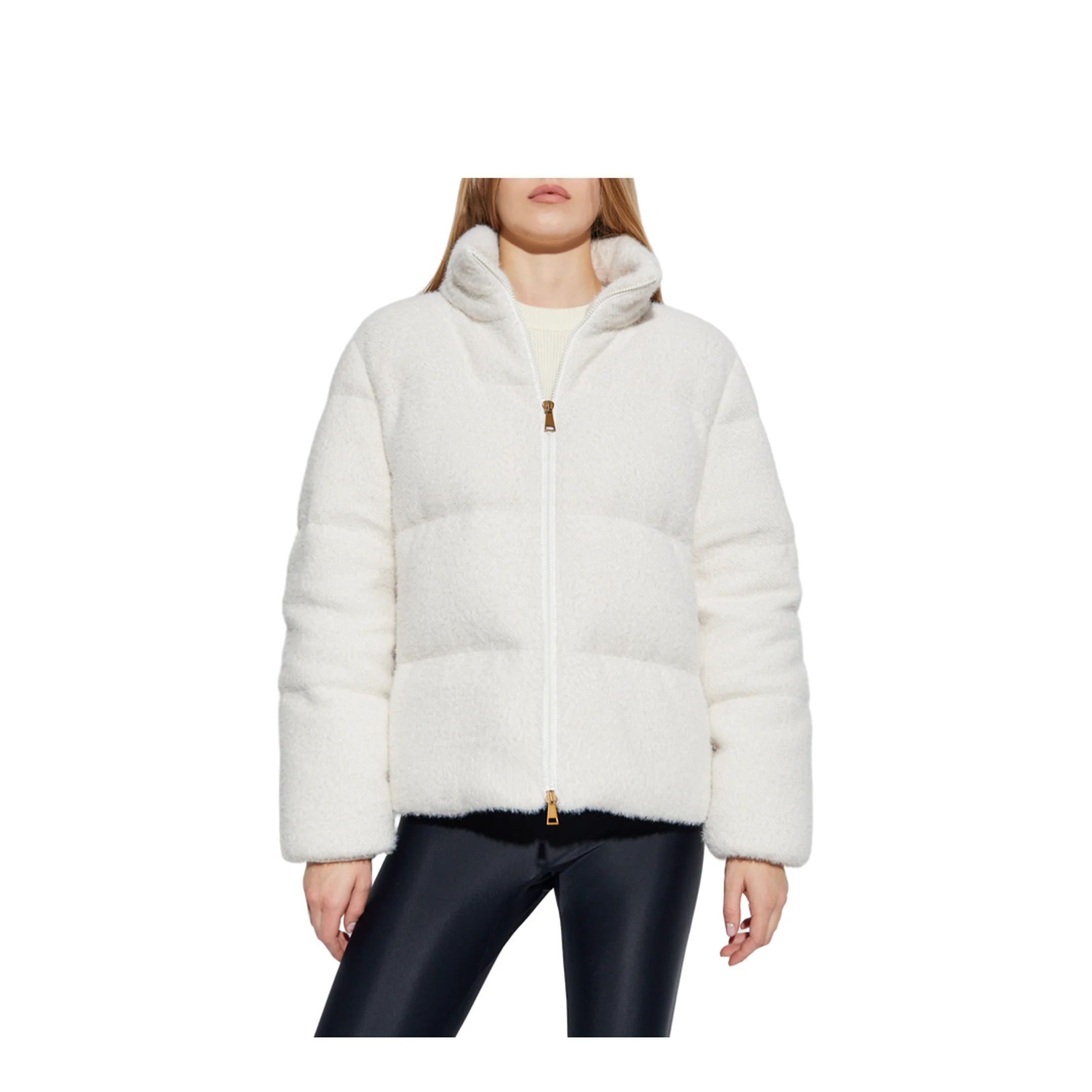 White Ivory Mornas Short Down Jacket - Image 5
