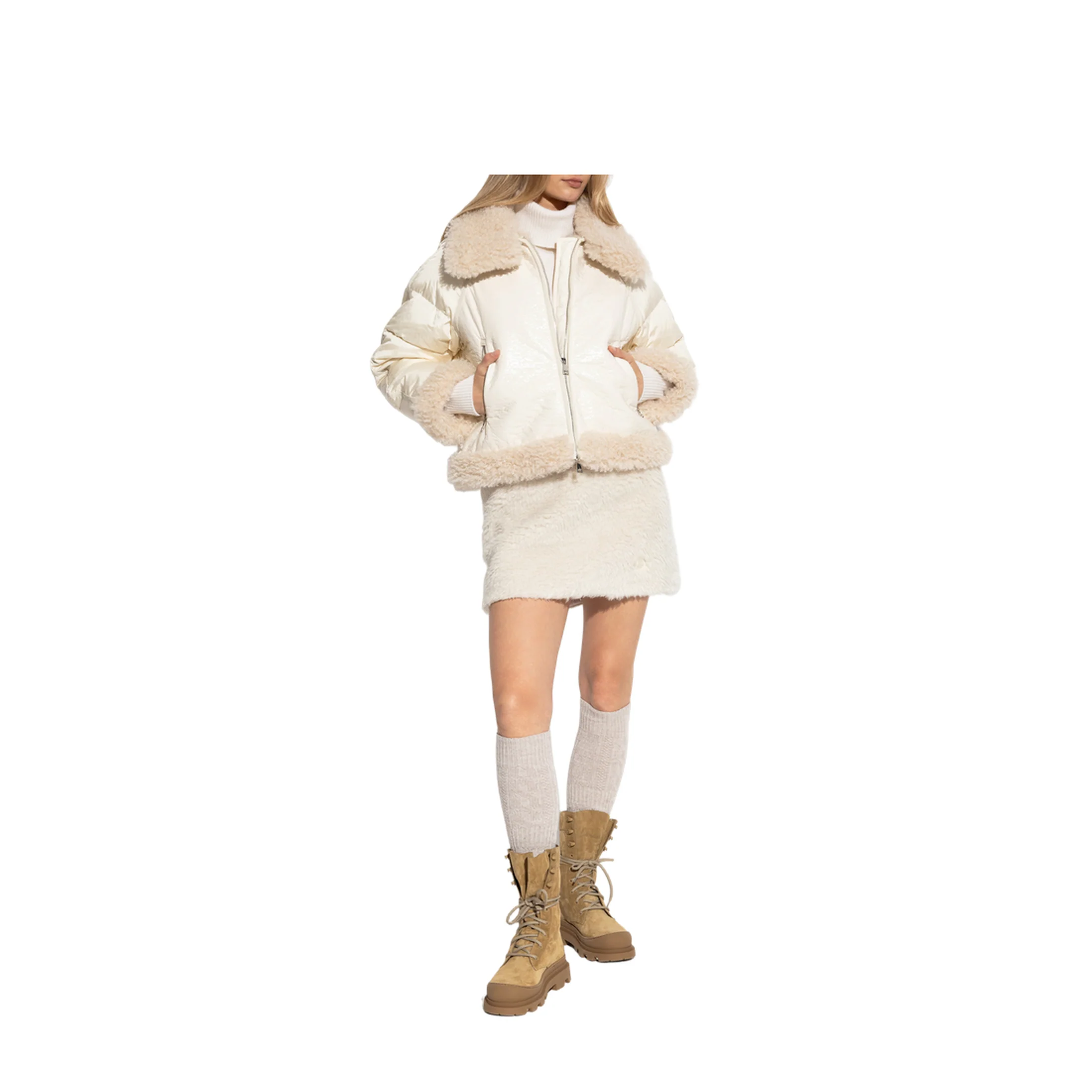 White Teddy Mini Skirt - Image 2