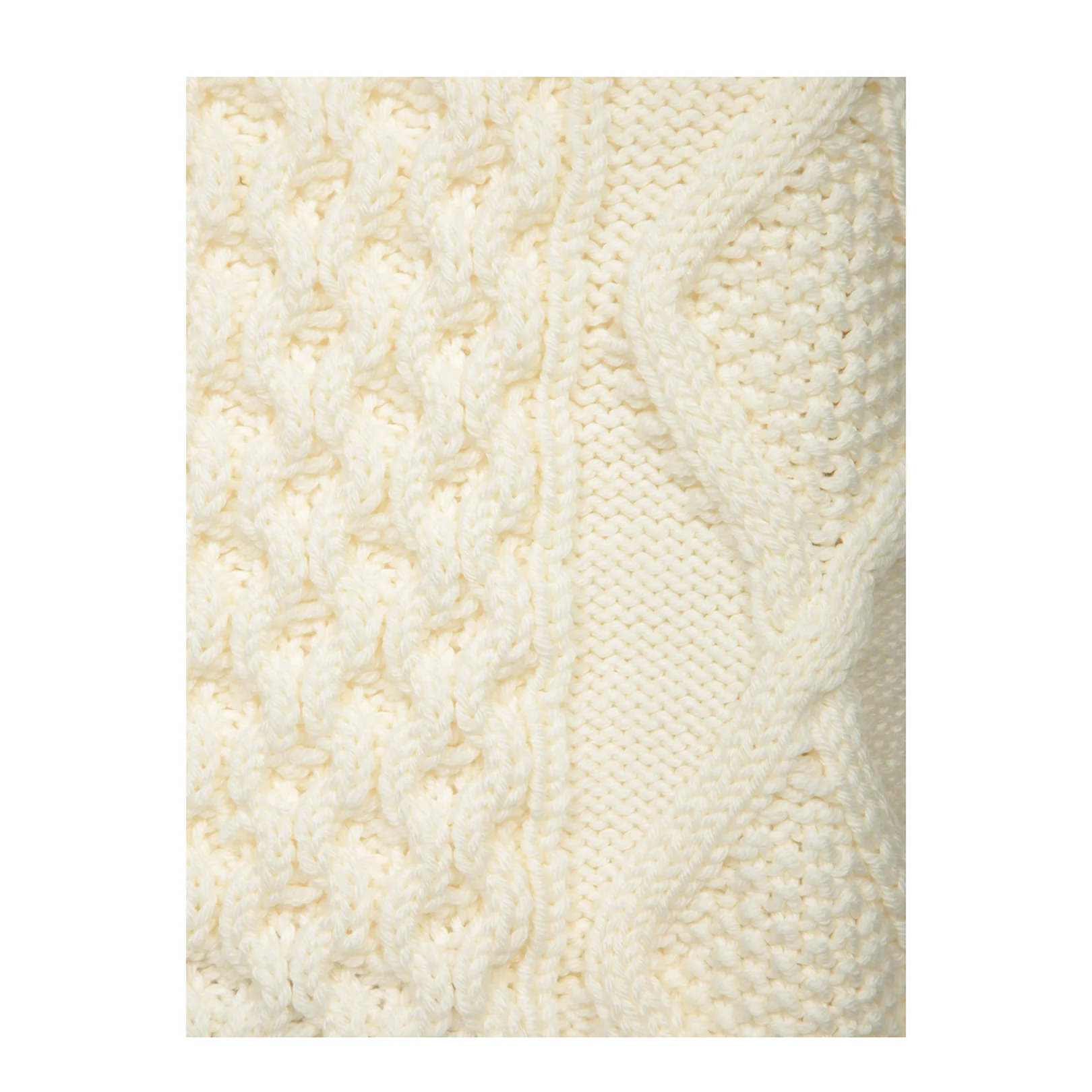 White Turtleneck Knitting Sweater in Virgin Wool - Image 3