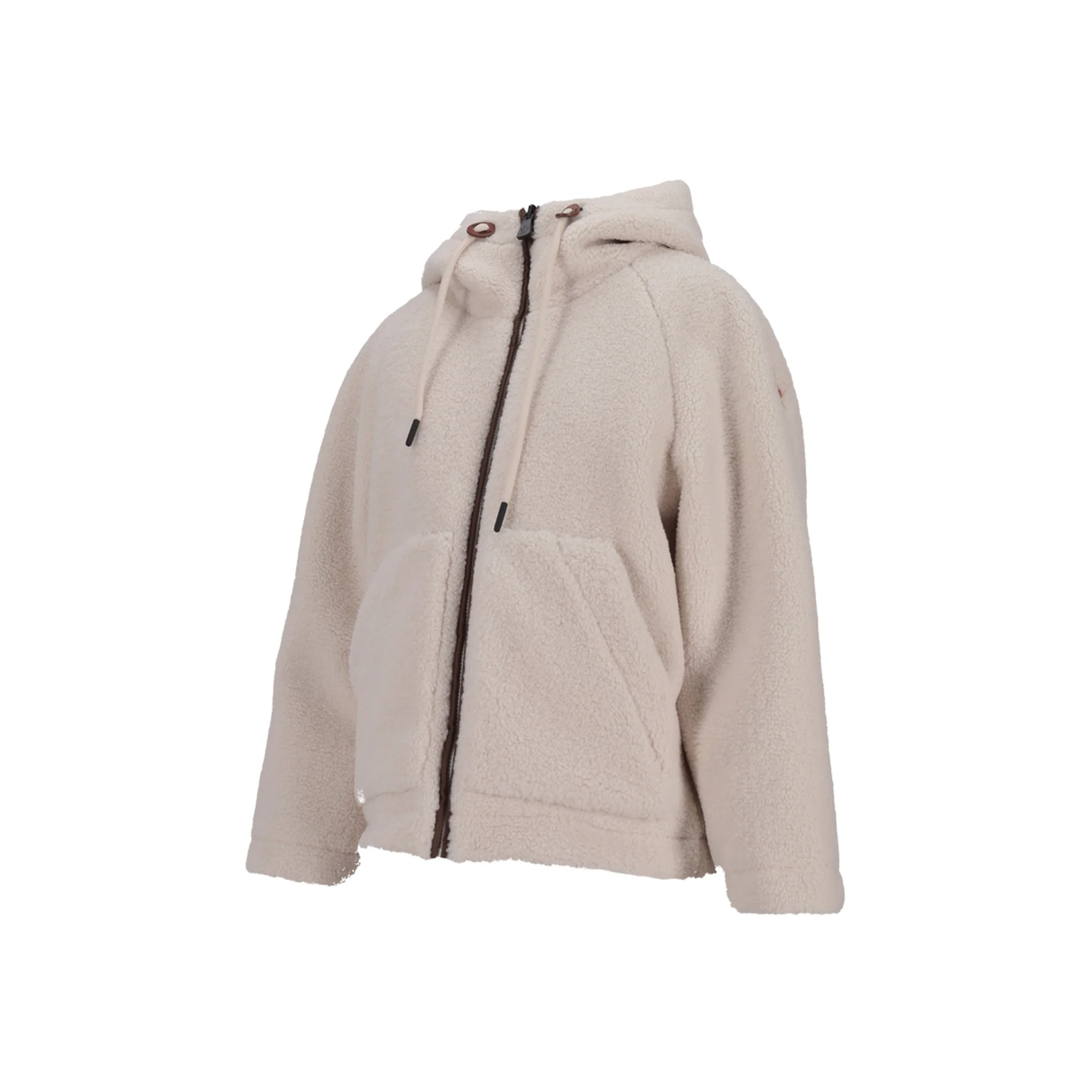 White Yushan Reversible Teddy Short Padded Jacket - Image 3