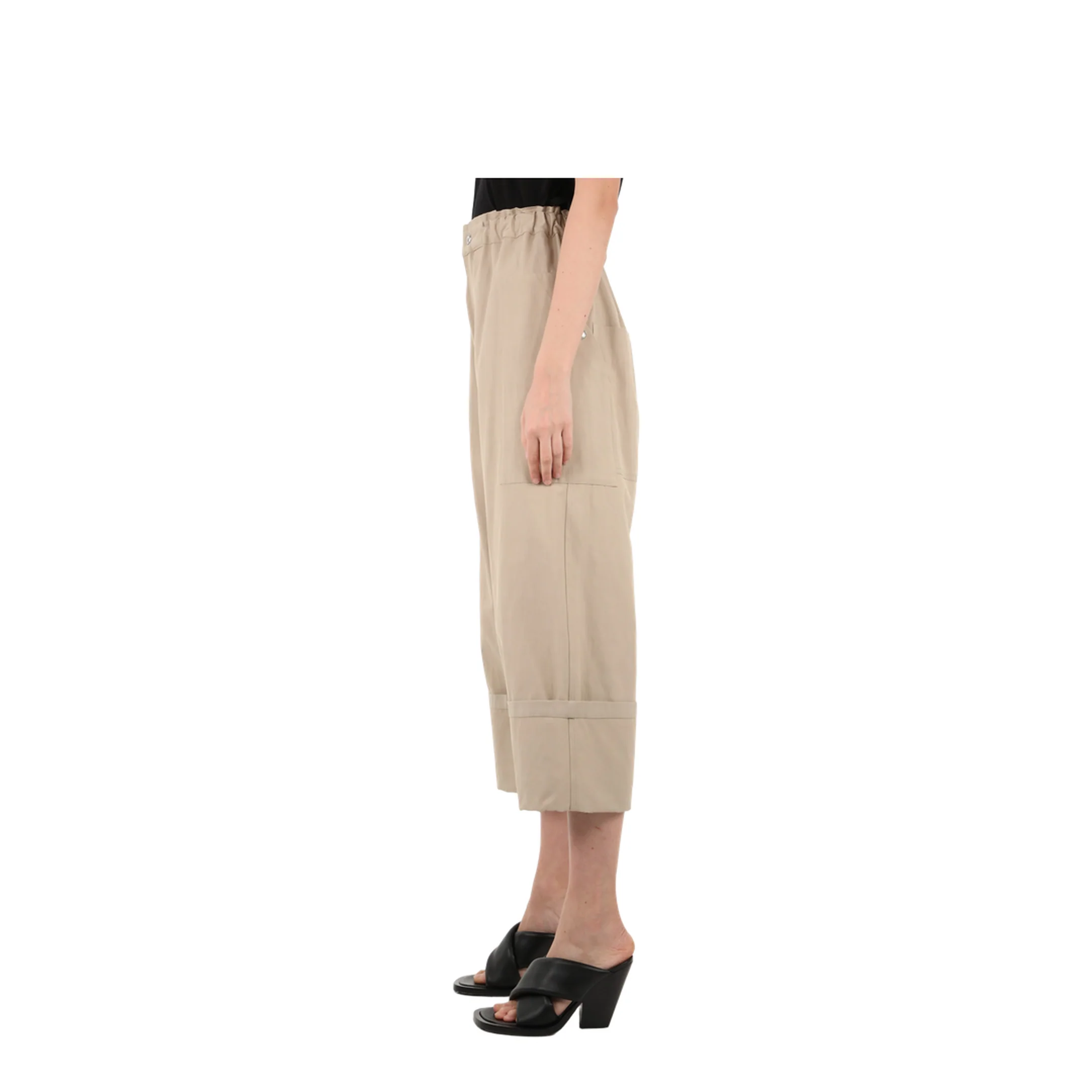 Wide Leg Beige Pants - Image 4