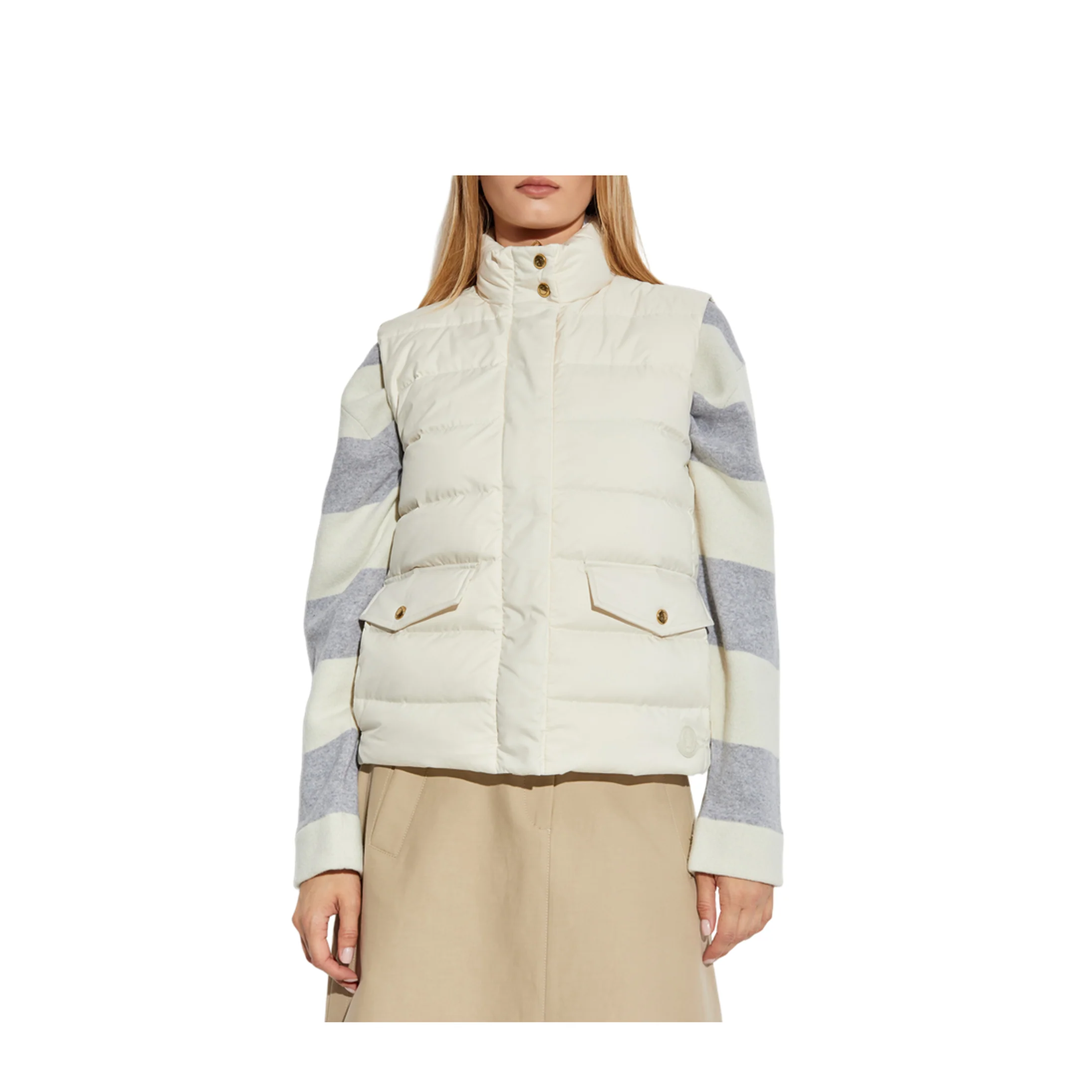 White Ivory Besset Down Gilet Vests - Image 3