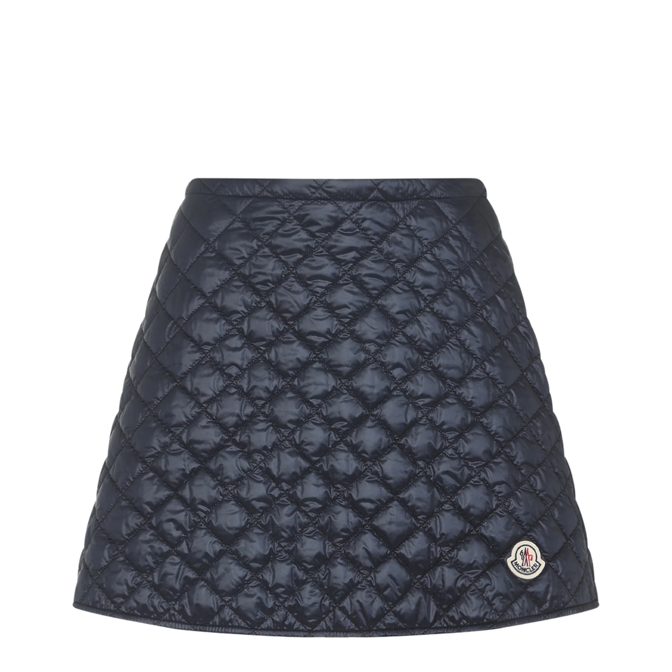Diamond-Quilted Mini Skirt Navy Blue - Image 3