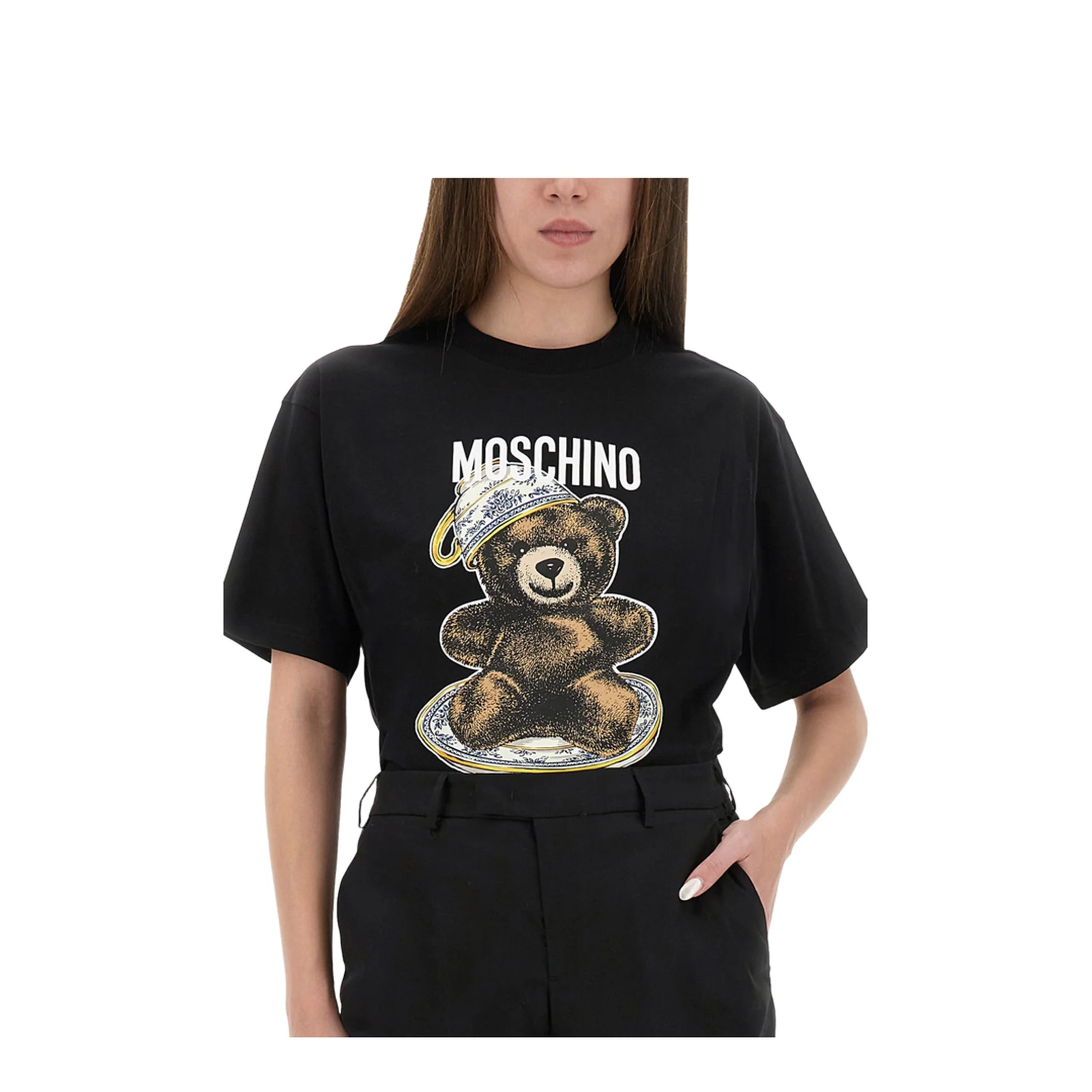 Organic Cotton Jersey T-Shirt with Teddy Bear Print - Image 4