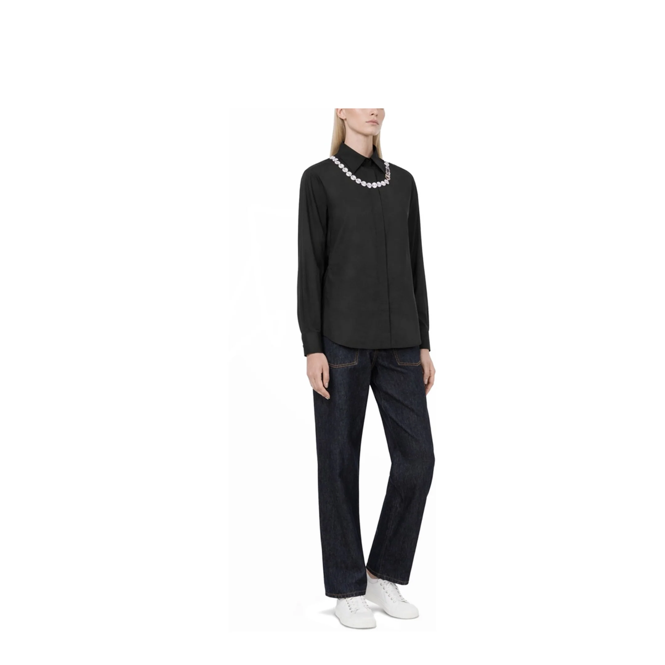 Printed Stretch Cotton Poplin Shirt - Image 2