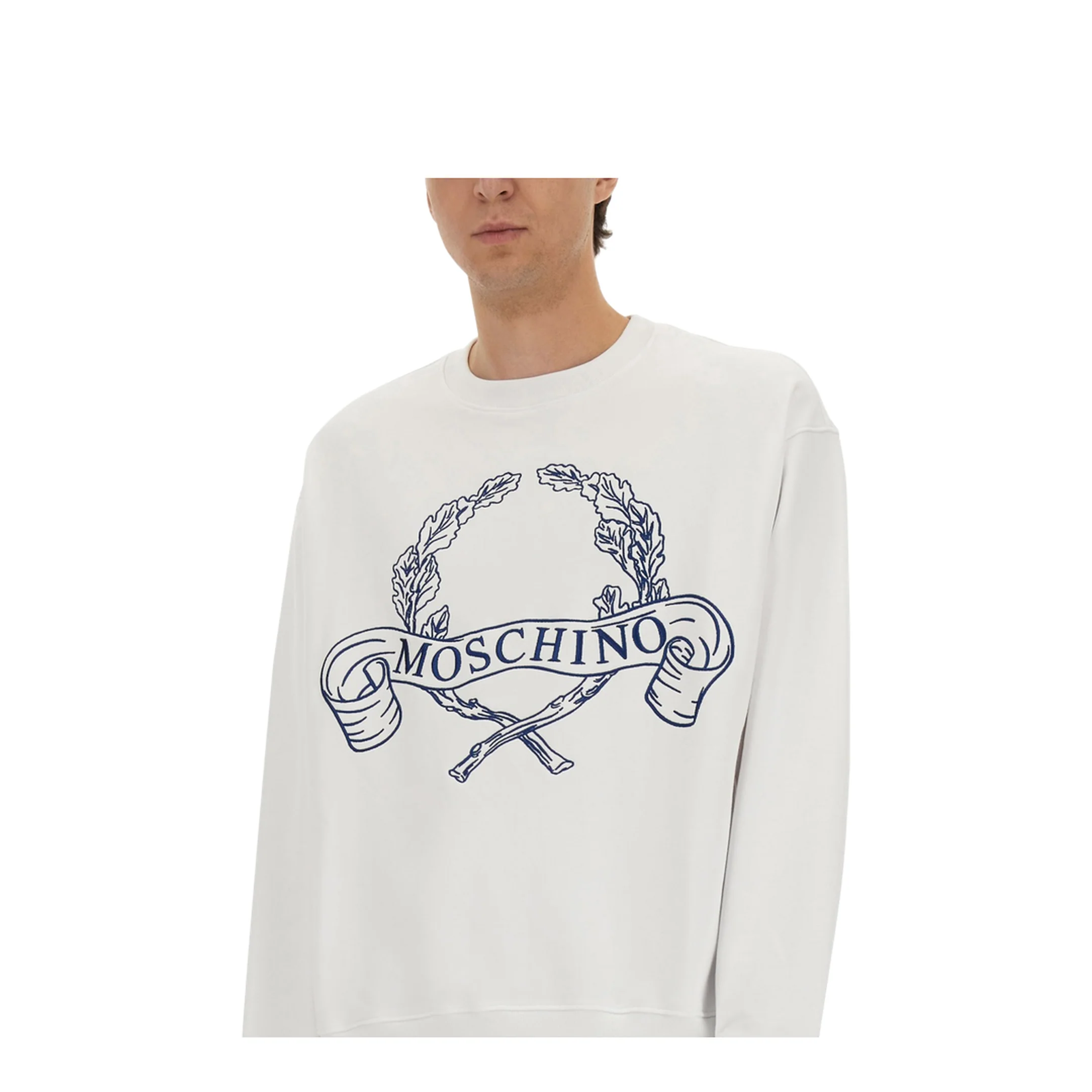 Sweatshirt with Laurel Crown Logo Embroidery - Image 4