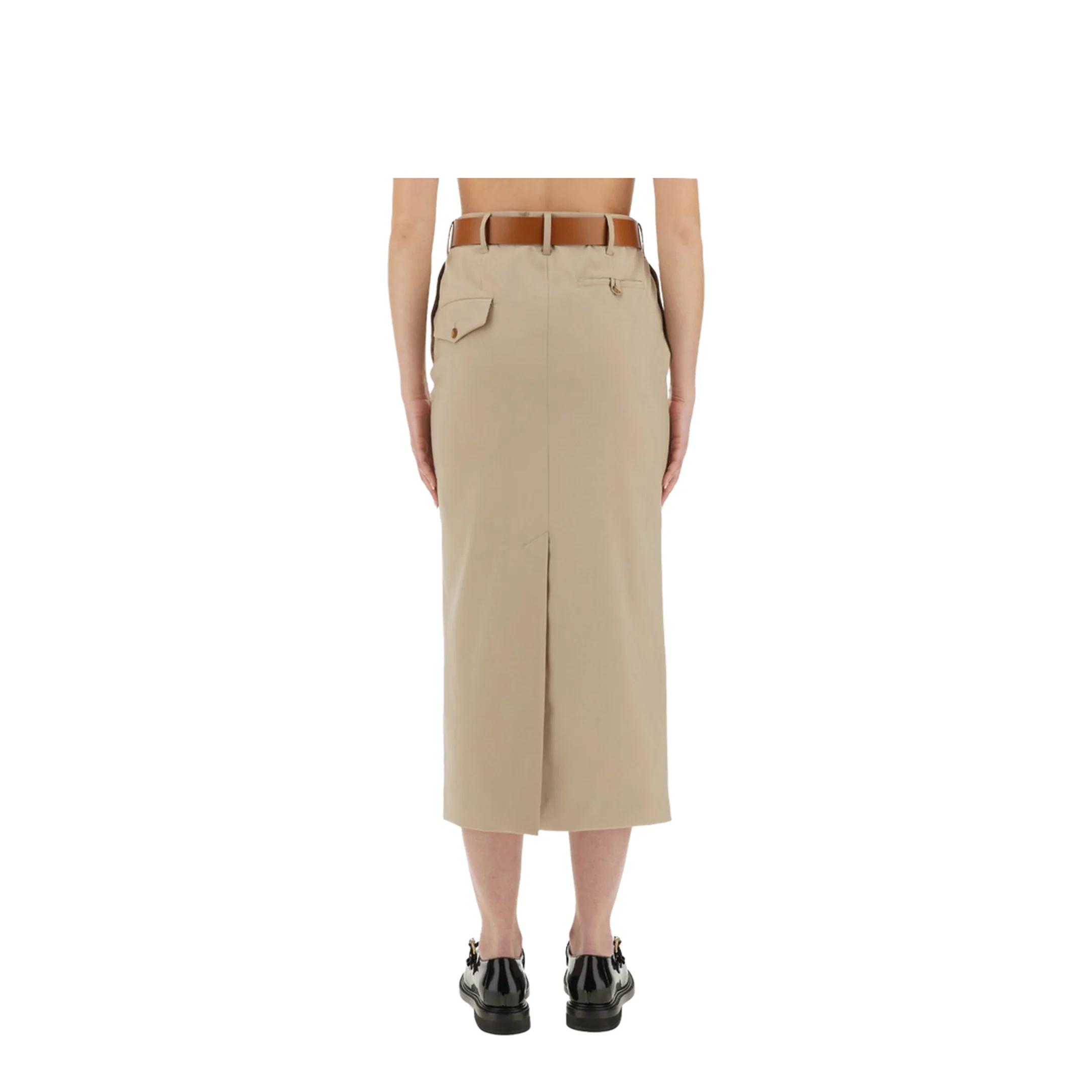 Tailored Twist Long Skirt - Image 3