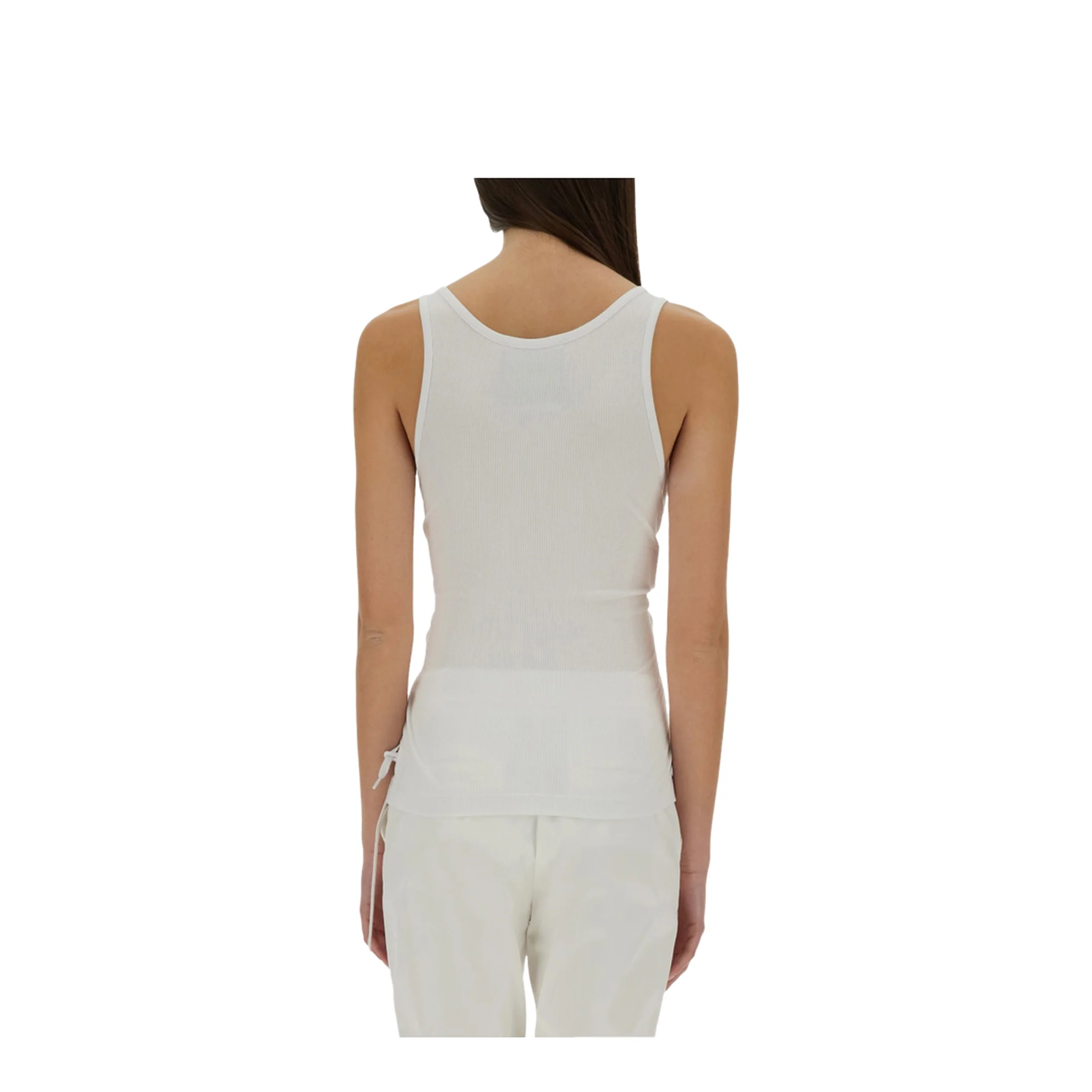 White Logo-Print Top - Image 3