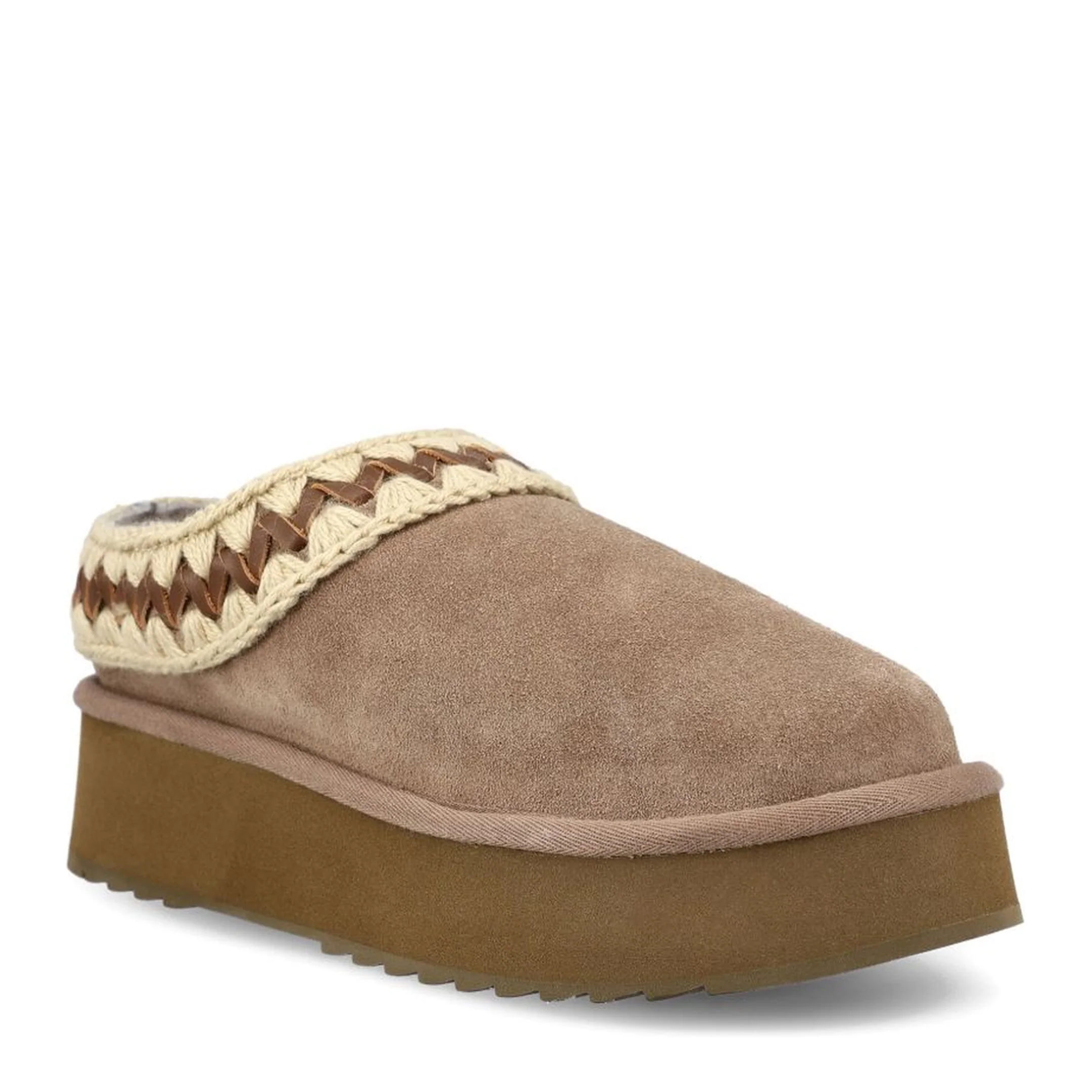 Platform Clog Suede Leather Stitching - Image 2
