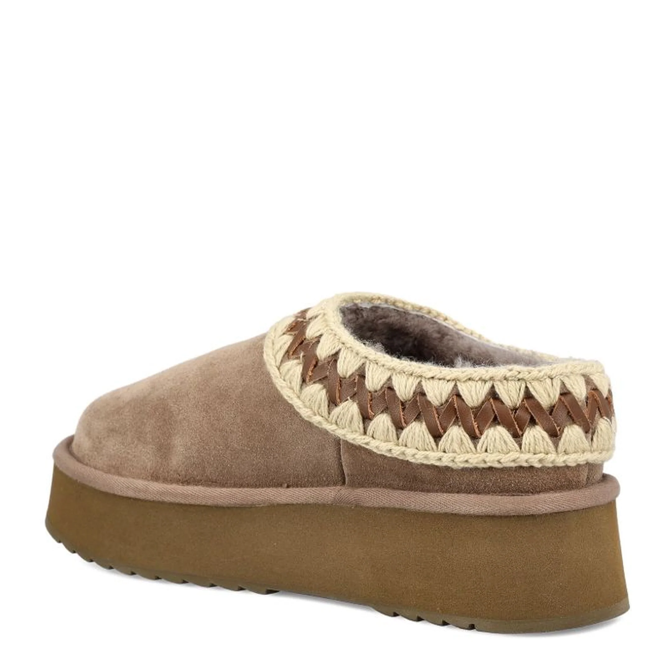 Platform Clog Suede Leather Stitching - Image 3
